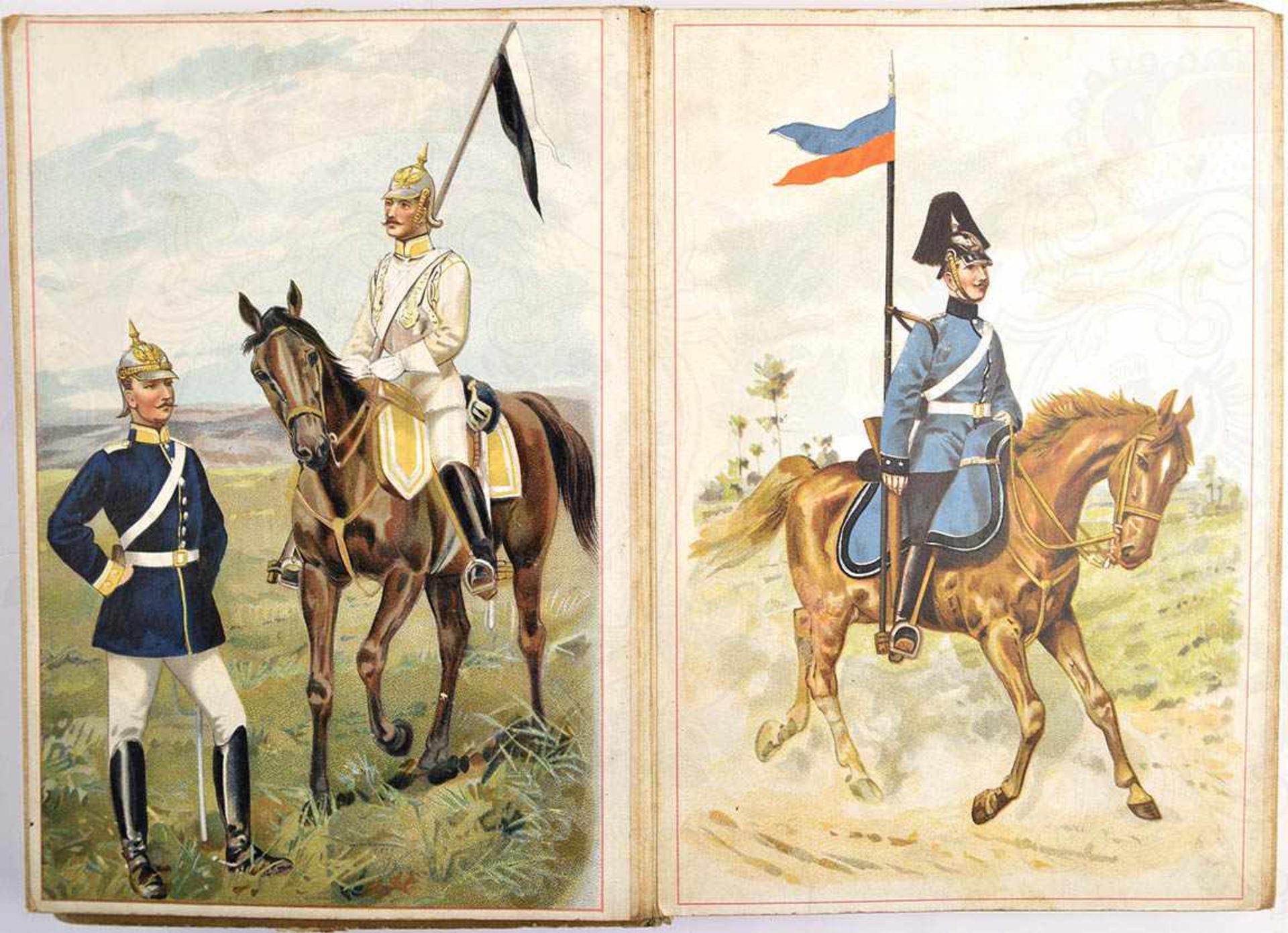 DIE DEUTSCHE ARMEE, R. Knötel, Berlin um 1900, 13 Chromolithografie-Tafeln mit - Bild 2 aus 2