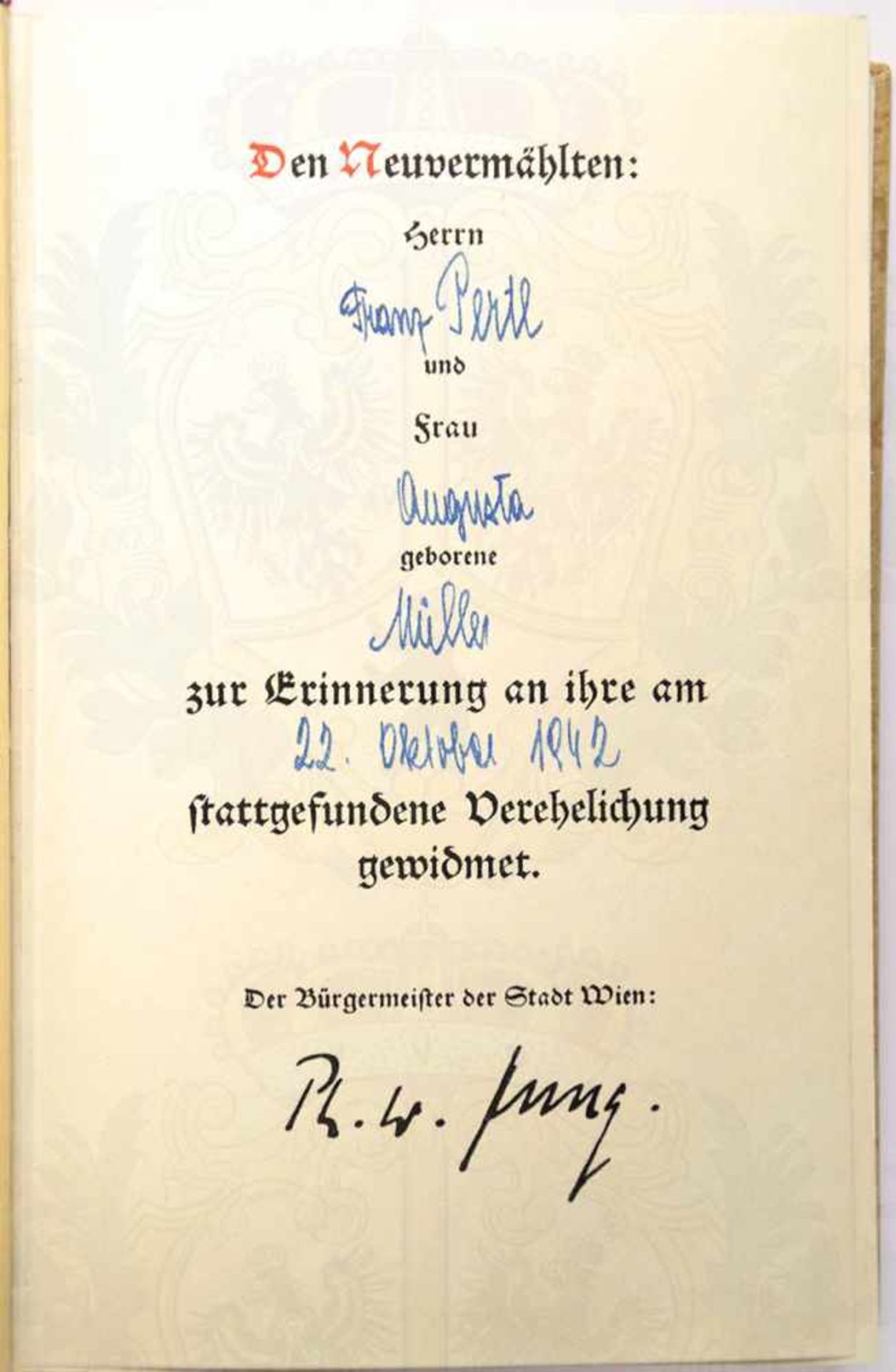 MEIN KAMPF, von Adolf Hitler, Hochzeitsausgabe, 631. Tsd., Zentralverlag der NSDAP, München 1941, - Bild 2 aus 3
