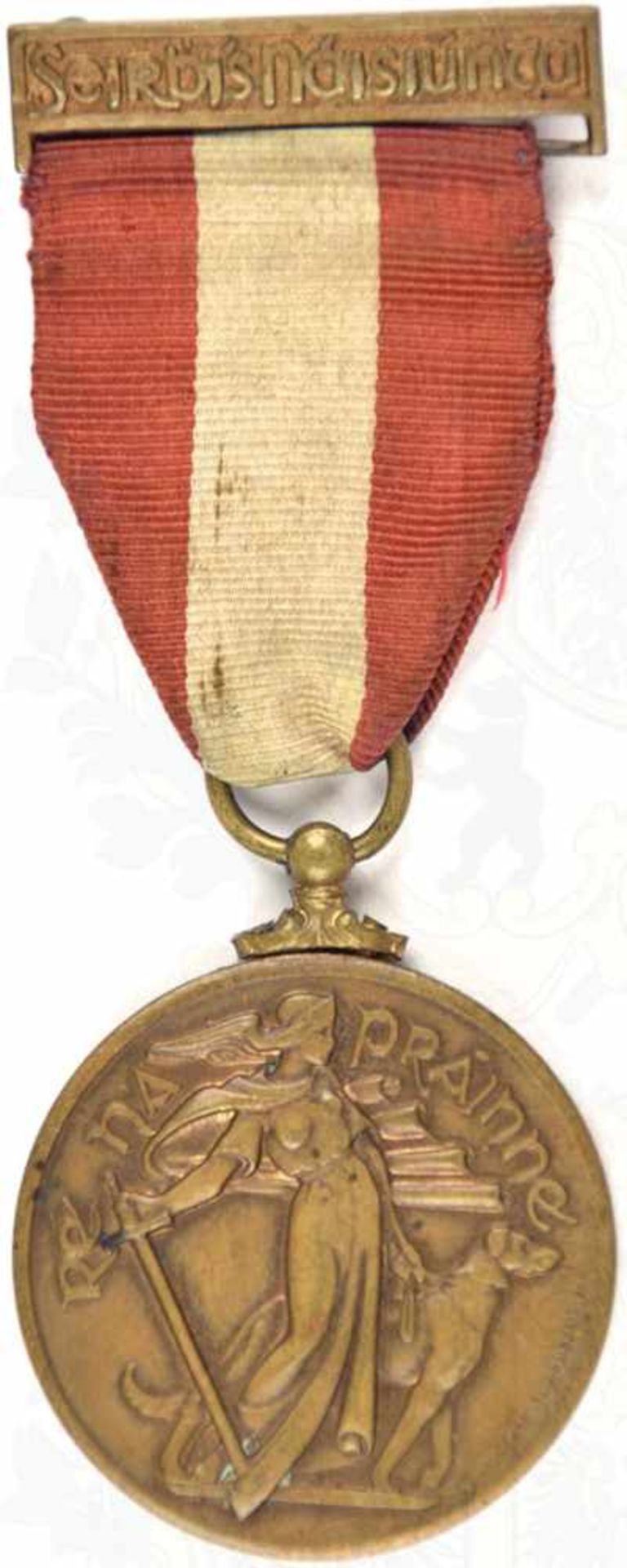 DIENSTMEDAILLE 1939-46, Bronze, a. Bd. m. Tragespange