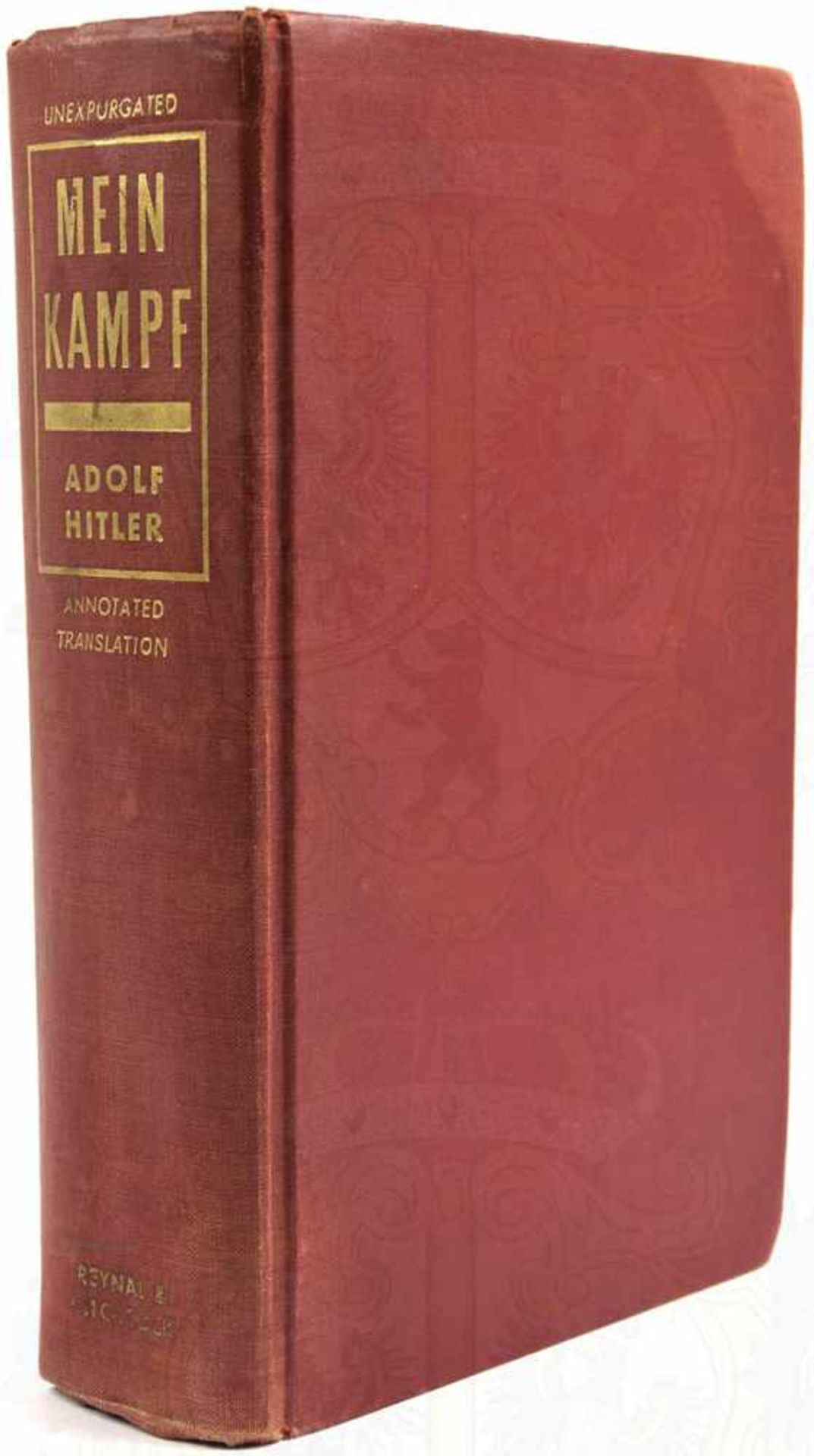 MEIN KAMPF, Adolf Hitler, US-amerik. Ausgabe, ungekürzt, Reynal & Hitchcock, New York 1941, 1039 S.,