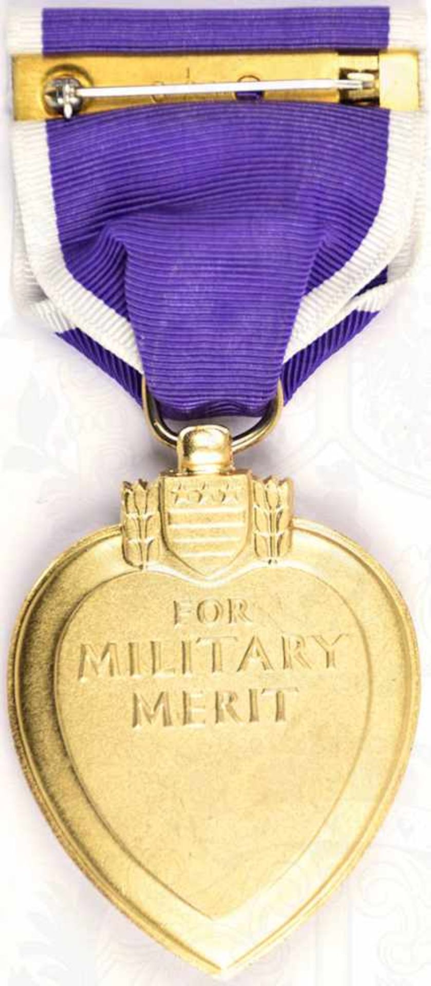 PURPLE HEART, Verwundetenmedaille, Buntmetallvergld./teilemailliert, am Trageband, neuzeitliche - Bild 2 aus 2