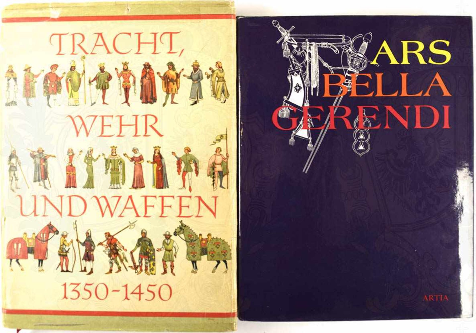 2 TITEL, „Tracht, Wehr und Waffen 1350-1450“; „Ars bella gerendi“, 1957/1980, ges. 369 S., ca. 370