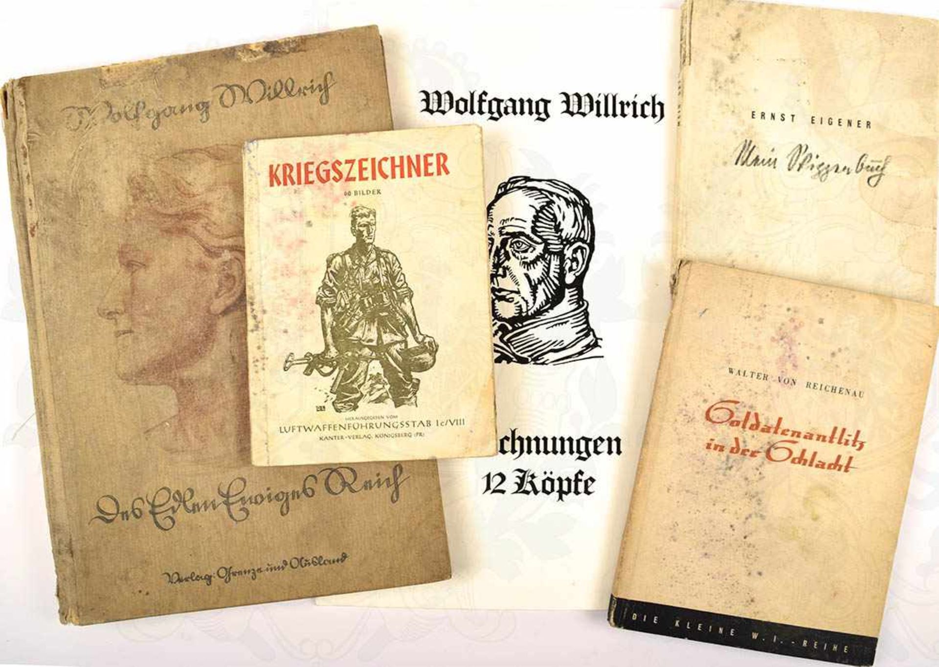 4 TITEL: „Kriegszeichner“, Hrsg. LW-Führungsstaab Ic/VIII, 1942, 64 S.; Ernst Eigener „Mein - Bild 2 aus 2