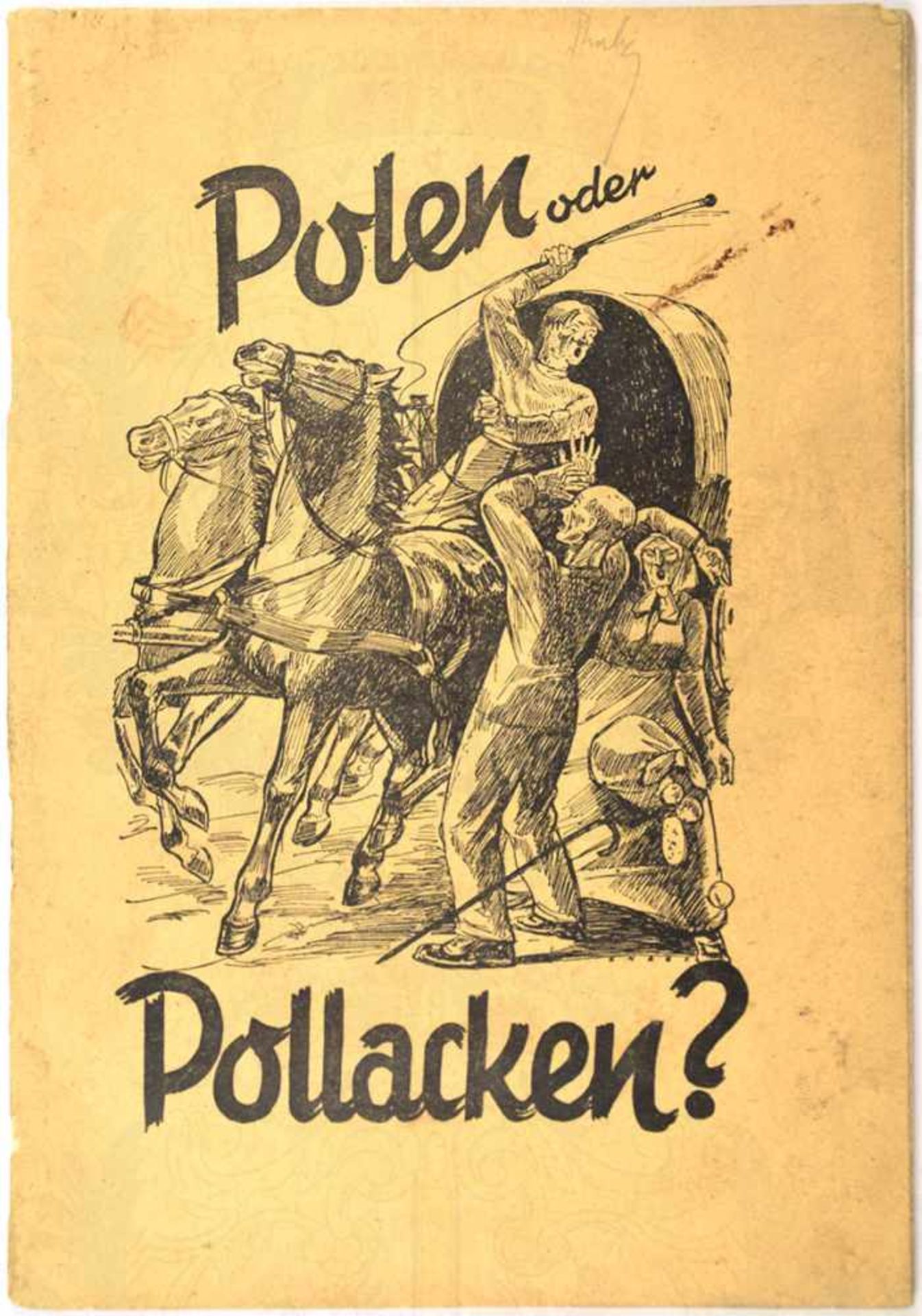 POLEN ODER POLLACKEN?, Verlag Joh. Kasper & Co., Berlin 1939, 64 S., Broschur, hinterer Einband