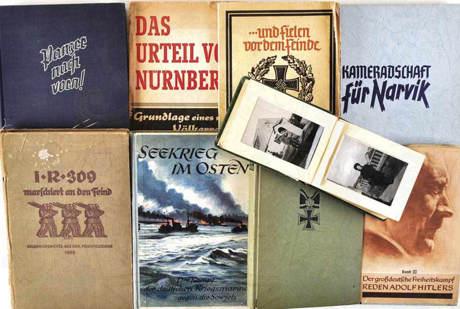 8 TITEL, u. a. Polenfeldzug, Narvik, Mölders, Panzer, Seekrieg gegen die UdSSR etc., 1940-46, ges.