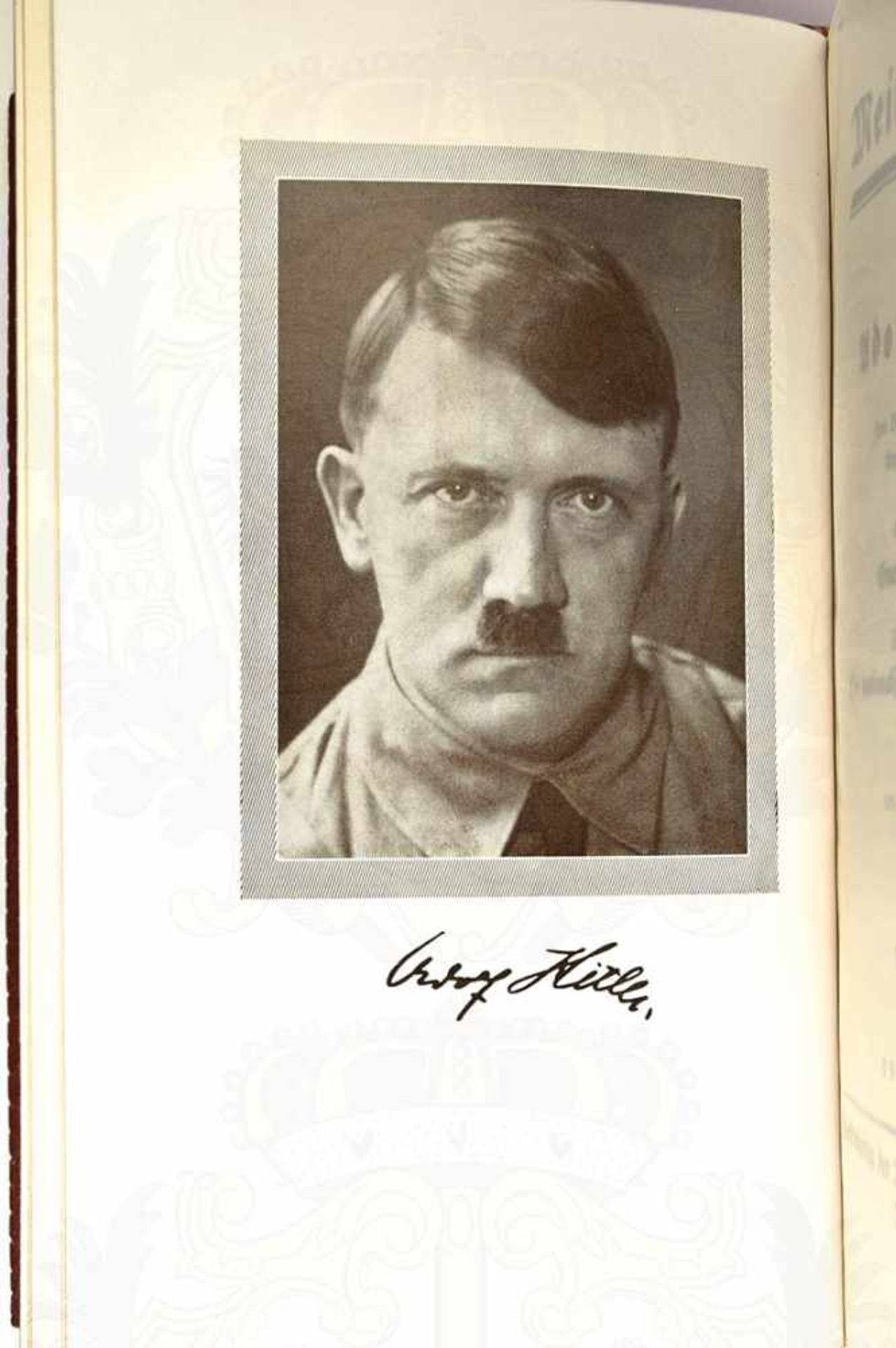 MEIN KAMPF, Meistereinband in Ganzleder mit 4 Bünden u. goldgepr. Rückentitel, Adolf Hitler, - Bild 5 aus 6