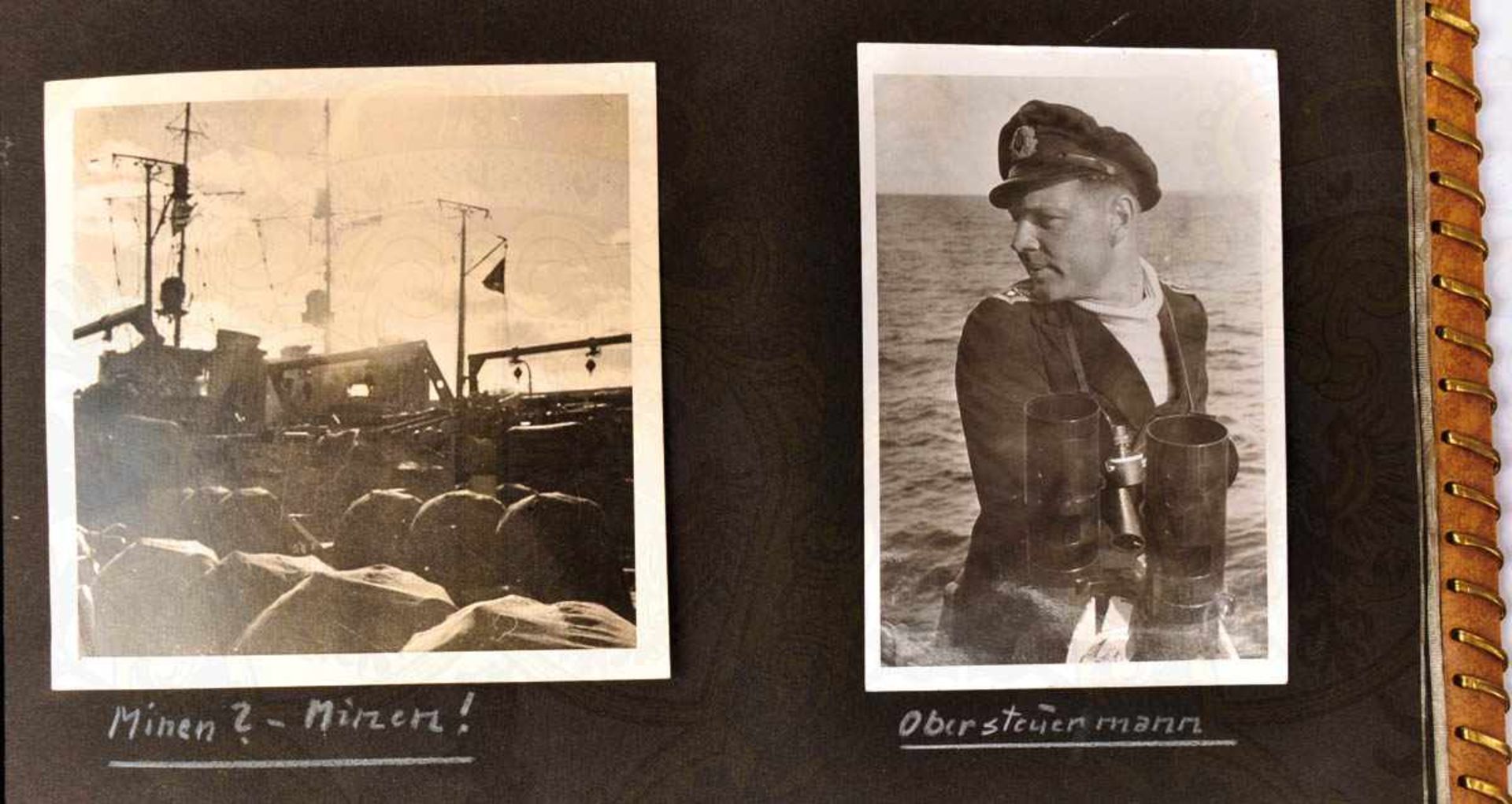 FOTOALBUM EINES OBERMAATEN, auf Minensuchboot M 29 (3. Minensuchflottille), ca. 85 Aufnahmen, tls. - Bild 9 aus 10