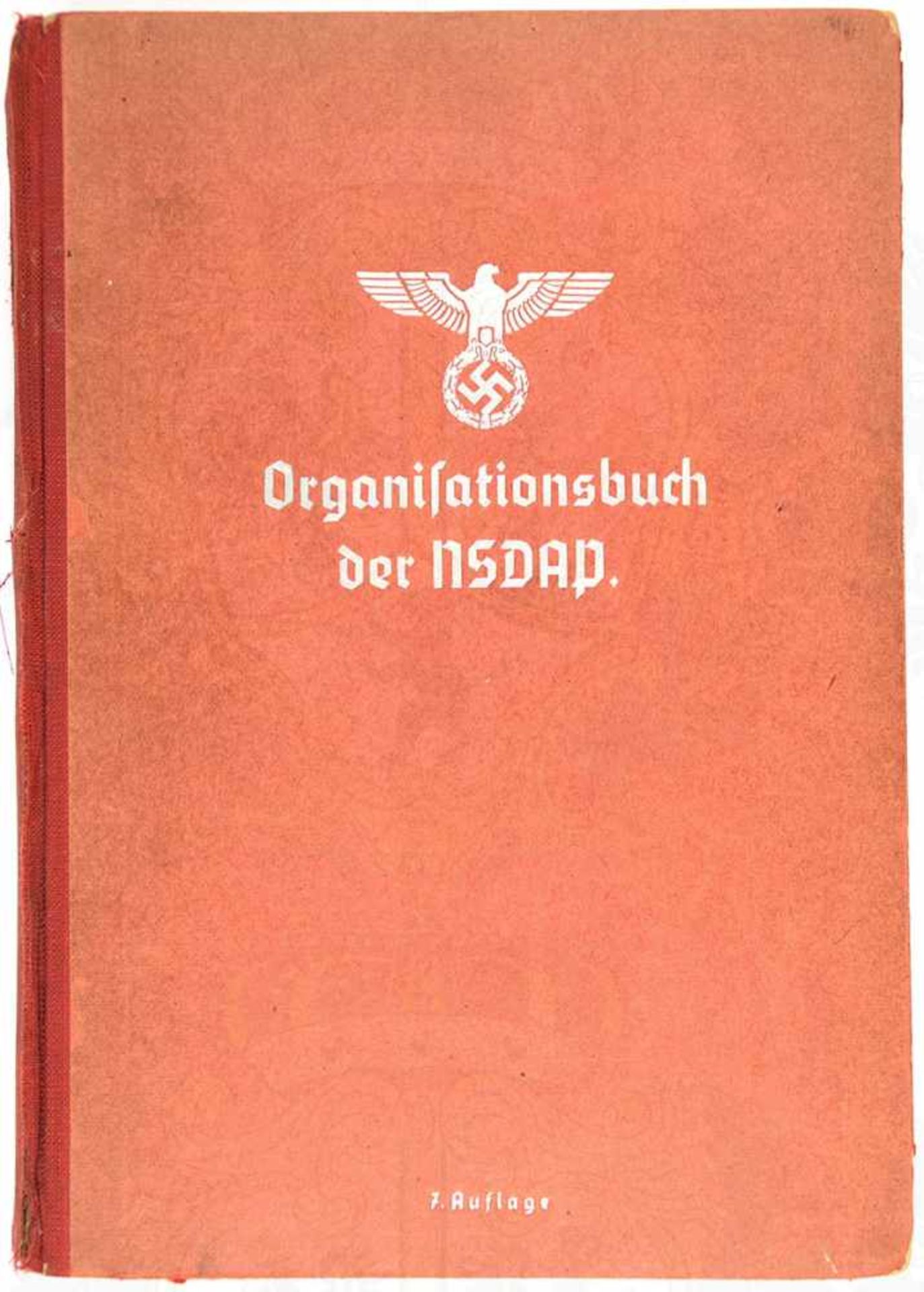 ORGANISATIONSBUCH DER NSDAP, Eher-V. 1943, zahlr. farb. Uniform- u. Effektentafeln, Gliederungen,