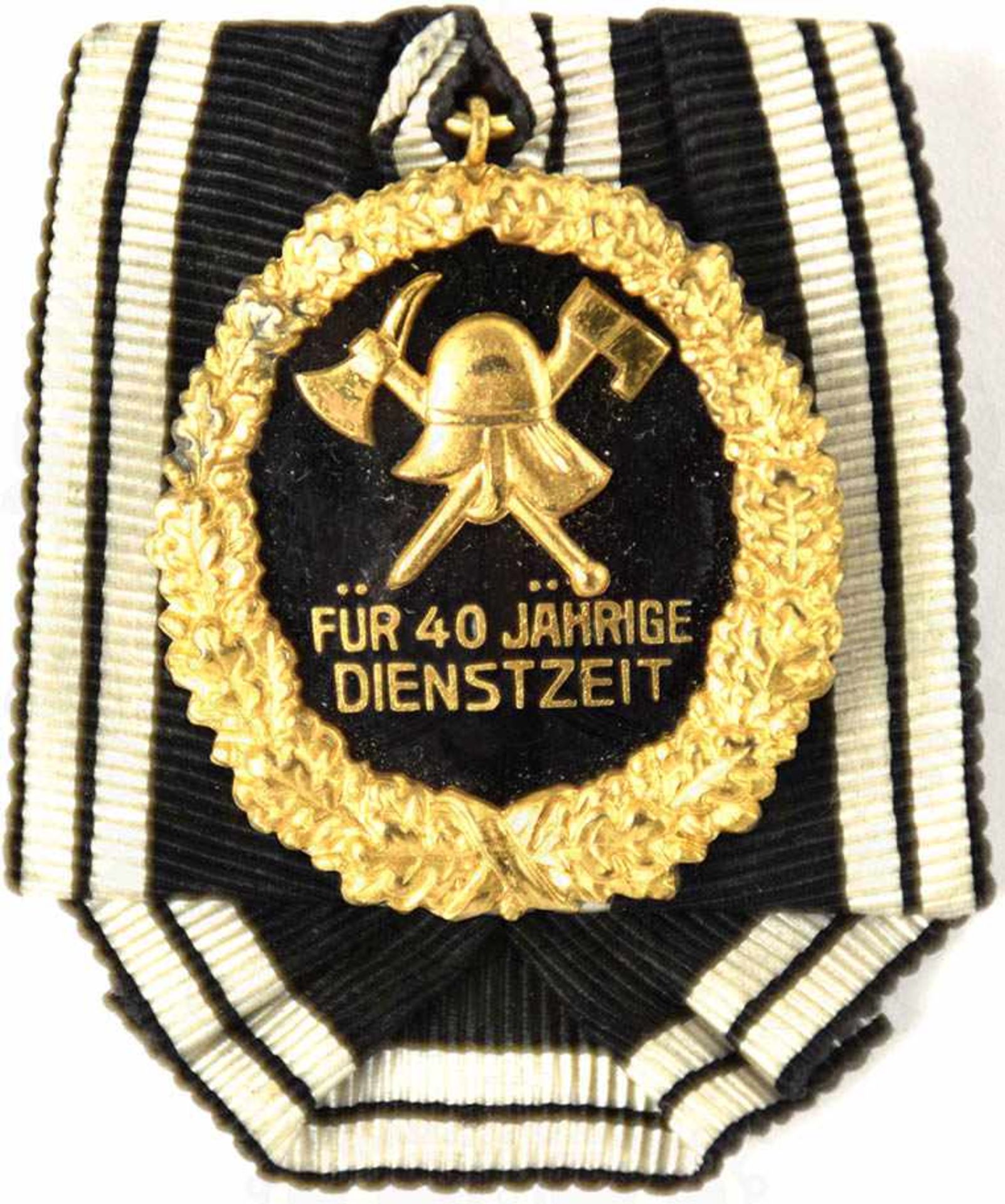 FEUERWEHR-EHRENZEICHEN FÜR 40 JAHRE, Landes-Feuerwehrverband Freistaat Preußen, 1. Form ab 1922,