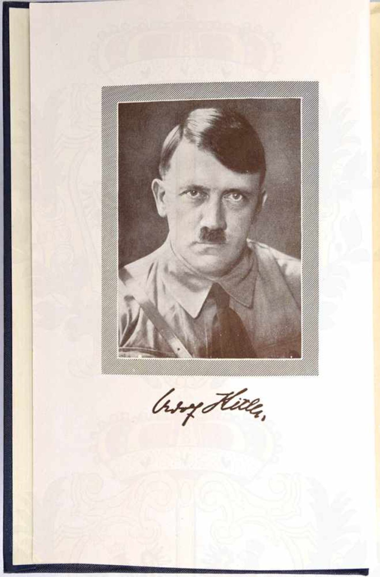 MEIN KAMPF, Adolf Hitler, Volksausgabe, Eher Verlag, 1935, Porträtbild, 781 S., Blanko-Vorsatz - Bild 2 aus 3