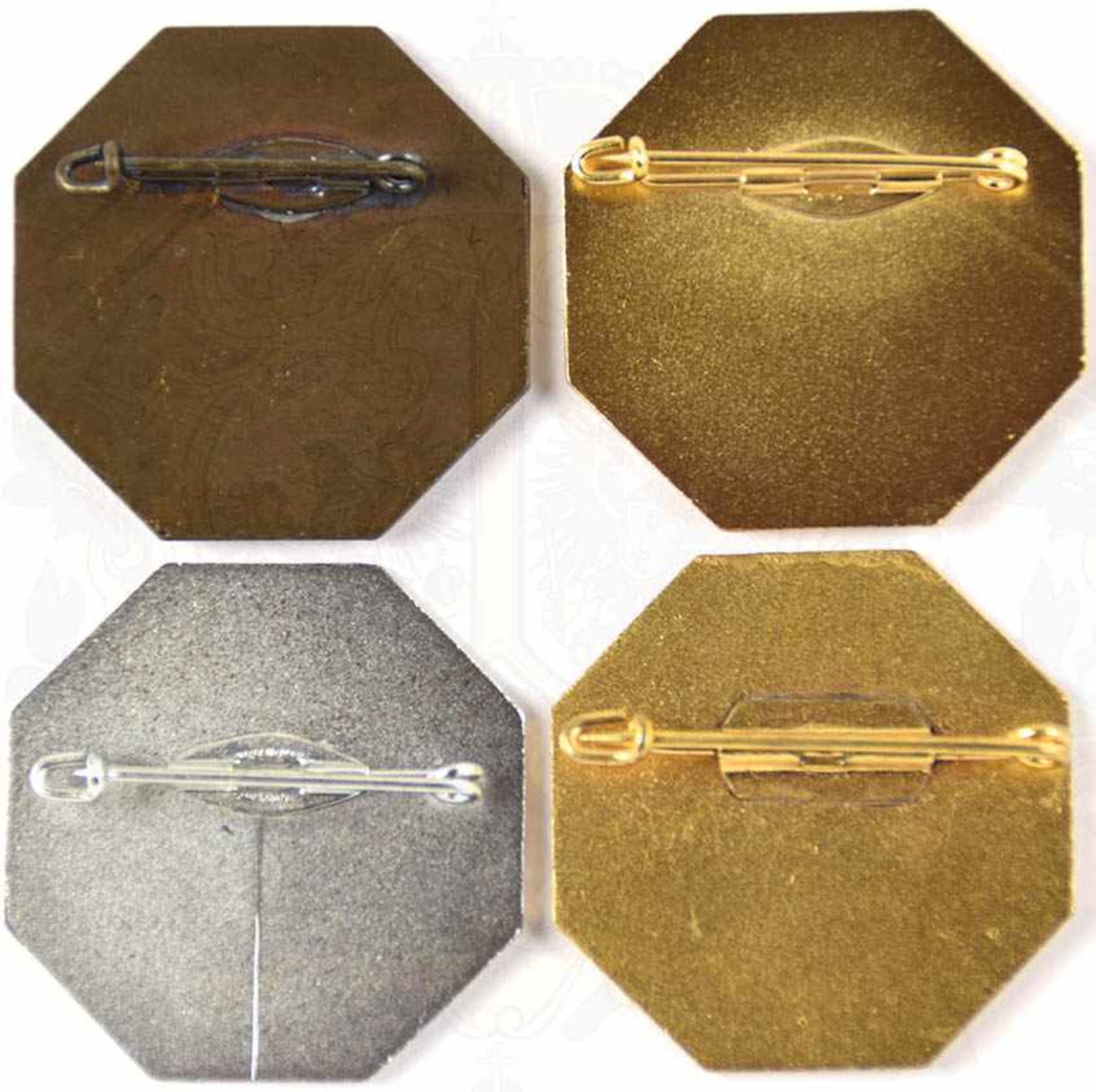 4 FEUERWEHR-LEISTUNGSABZEICHEN, Landes-FW-Verband Hessen, f. 25, 40 u. 2x 50 Jahre, Bronze, Silber - Bild 2 aus 2