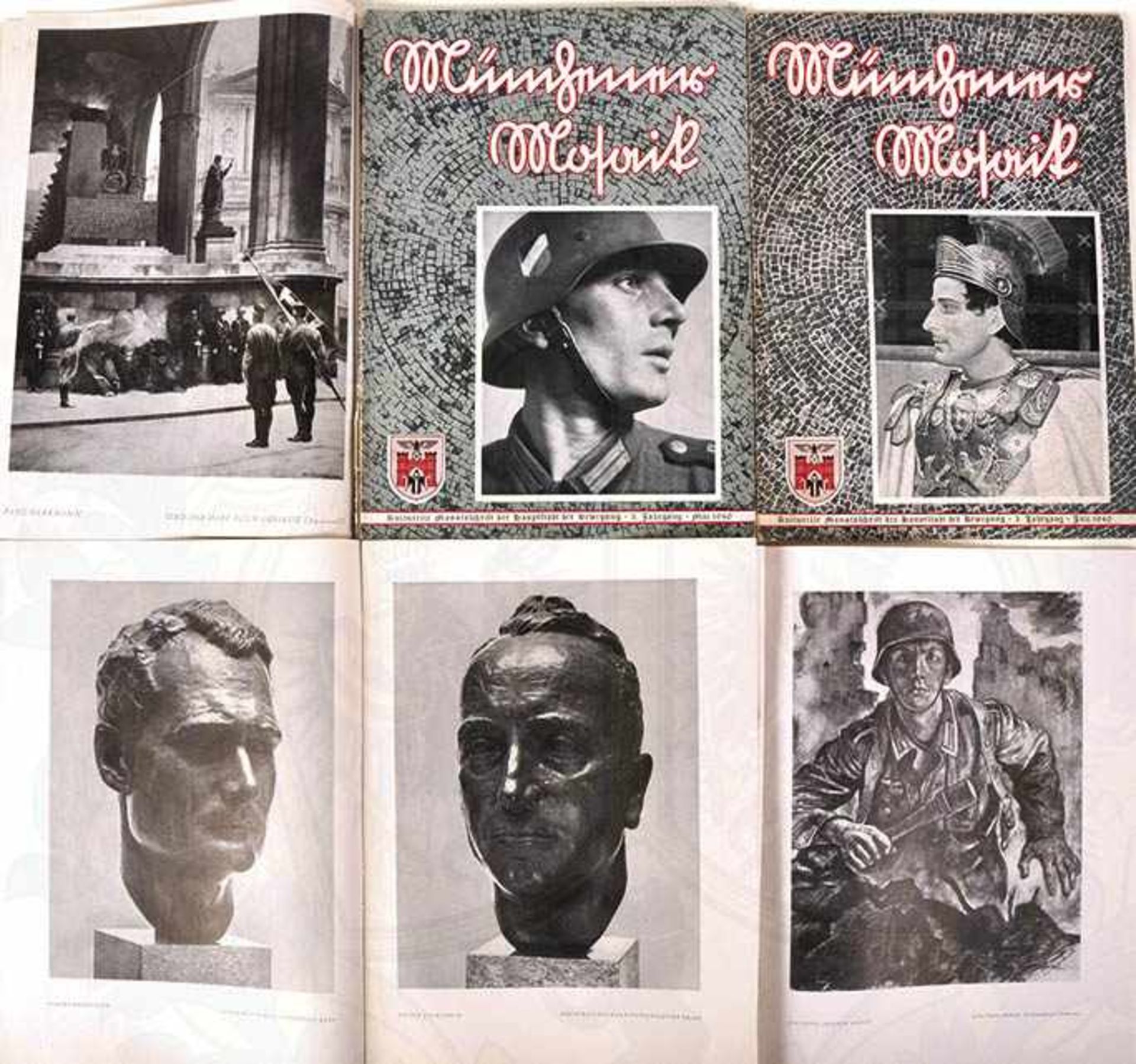5 AUSGABEN „MÜNCHNER MOSAIK“, 1940-42, zus. ca. 250 S., zahlr. Reproduktionen von Gemälden,