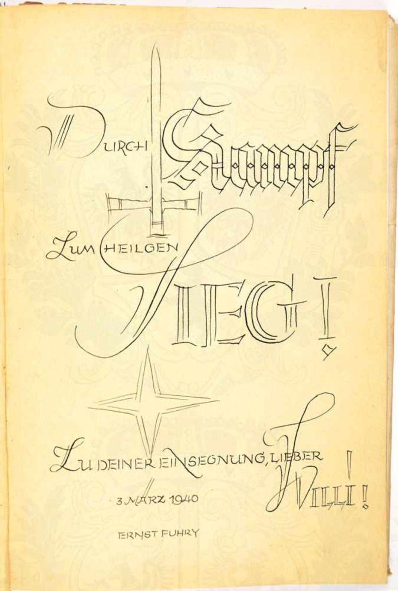 KAMPF UND SIEG, JUNGE, „Das Sportbuch des deutschen Jungen“, m. Widmung v. Ernst Fuhry (1903-1976, - Bild 2 aus 2