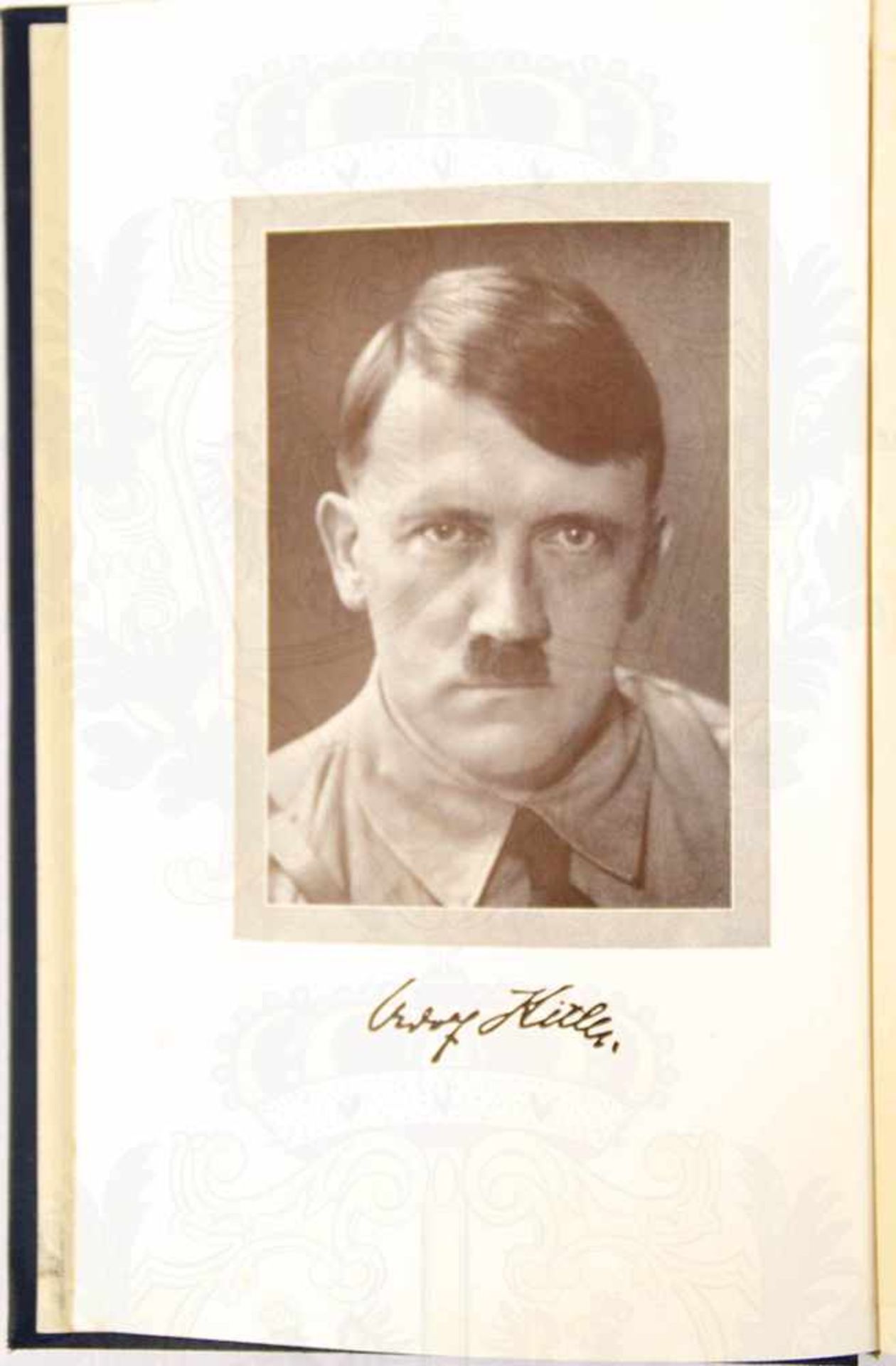 MEIN KAMPF, Adolf Hitler, Volksausgabe, Eher Verlag, 1938, 781 S., Porträtbild, blaues goldgepr. - Bild 2 aus 3