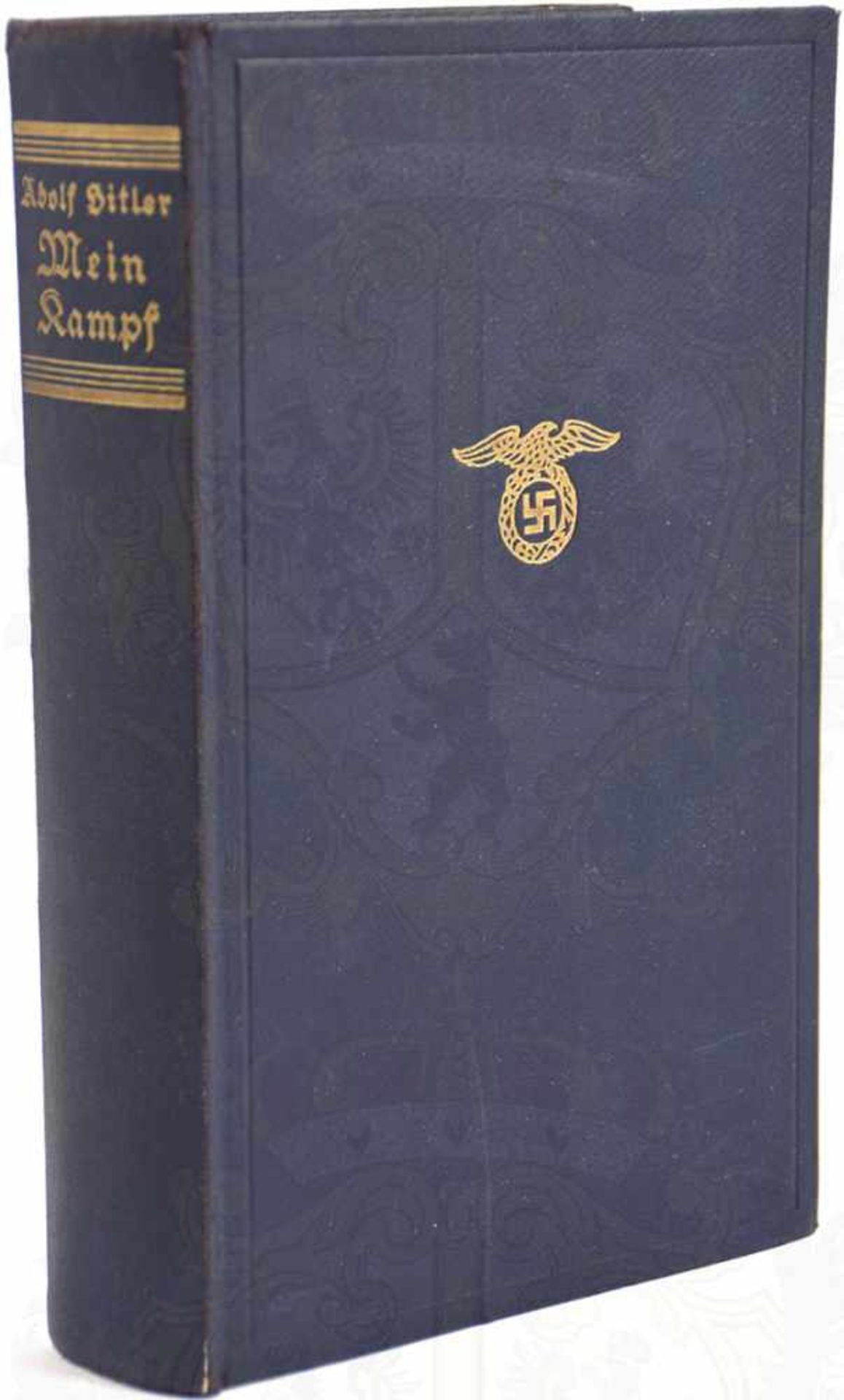 MEIN KAMPF, Adolf Hitler, Volksausgabe, Eher Verlag, 1938, 781 S., Porträtbild, blaues goldgepr.