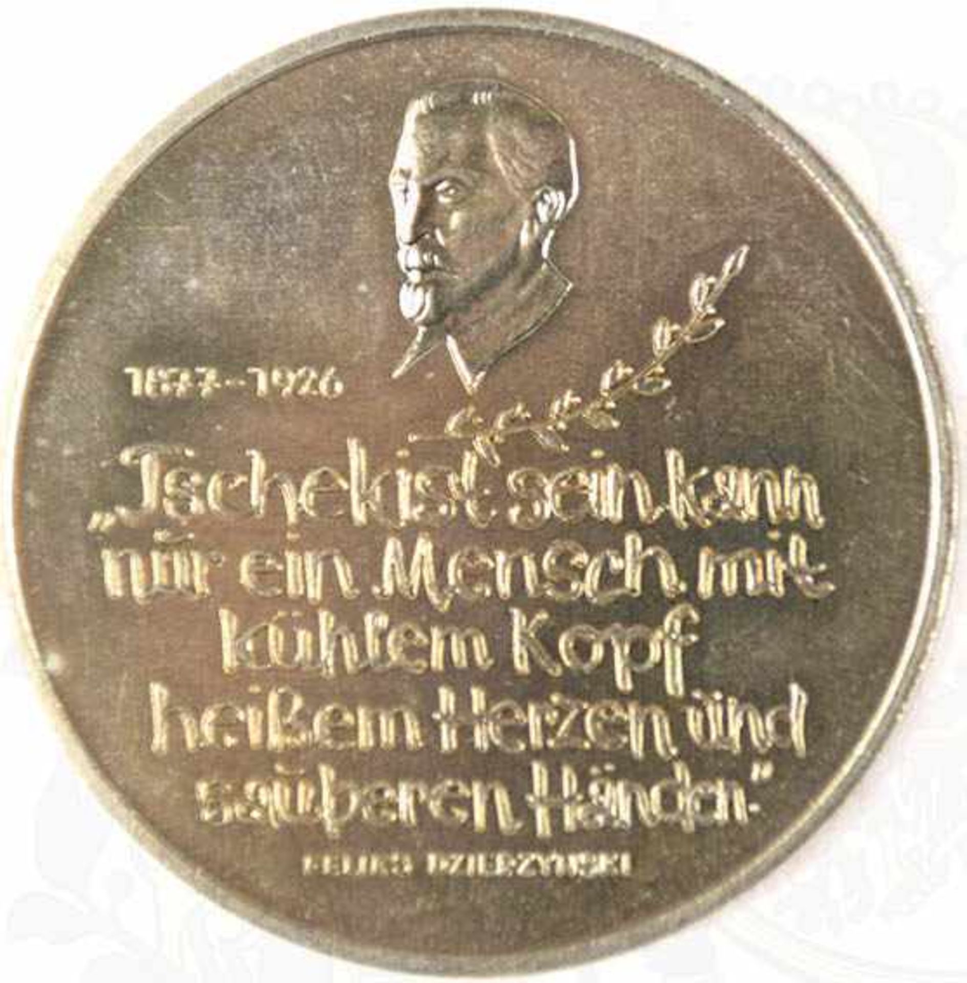 6 MEDAILLEN WACHREGIMENT FELIX DZIERZYNSKI, Neusilber, verschied. Motive - Bild 2 aus 2