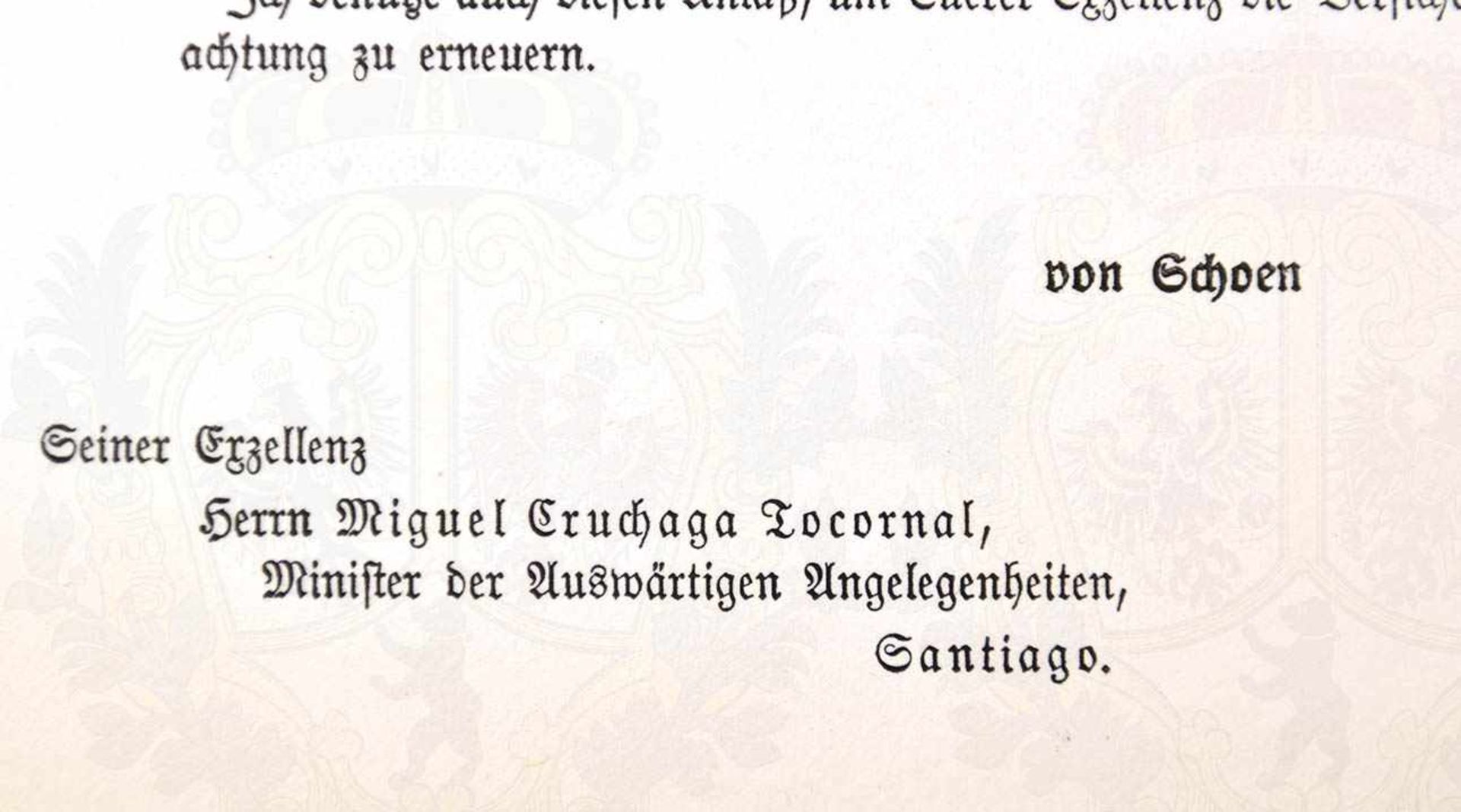 ADOLF HITLER, Bestätigungsurkunde zur deutsch-chilenischen Vereinbarung vom 25. September 1935 - Bild 7 aus 9