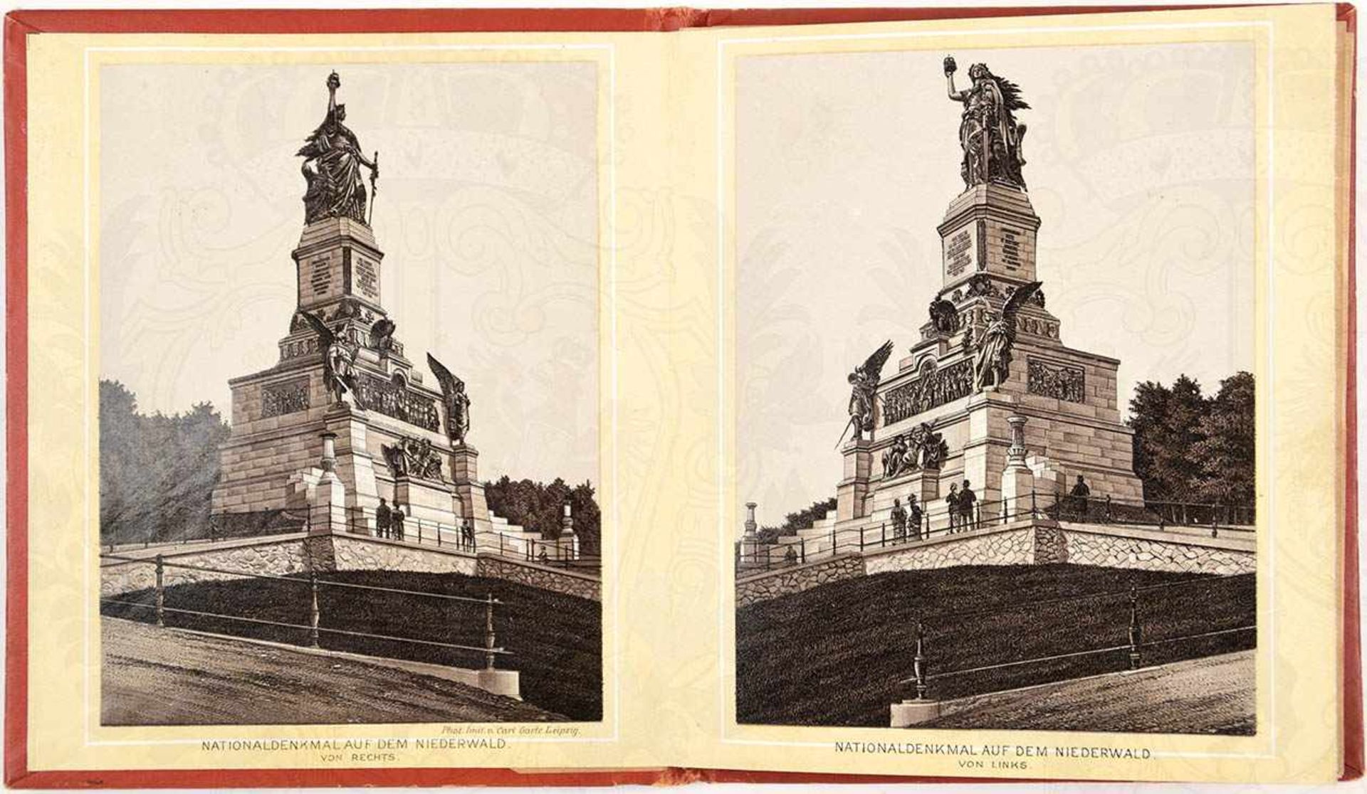 LEPORELLO „DAS NATIONALDENKMAL AUF DEM NIEDERWALD“, 1883, 15 S., 9 Abb. nach Fotografien, kart., ca. - Bild 2 aus 2
