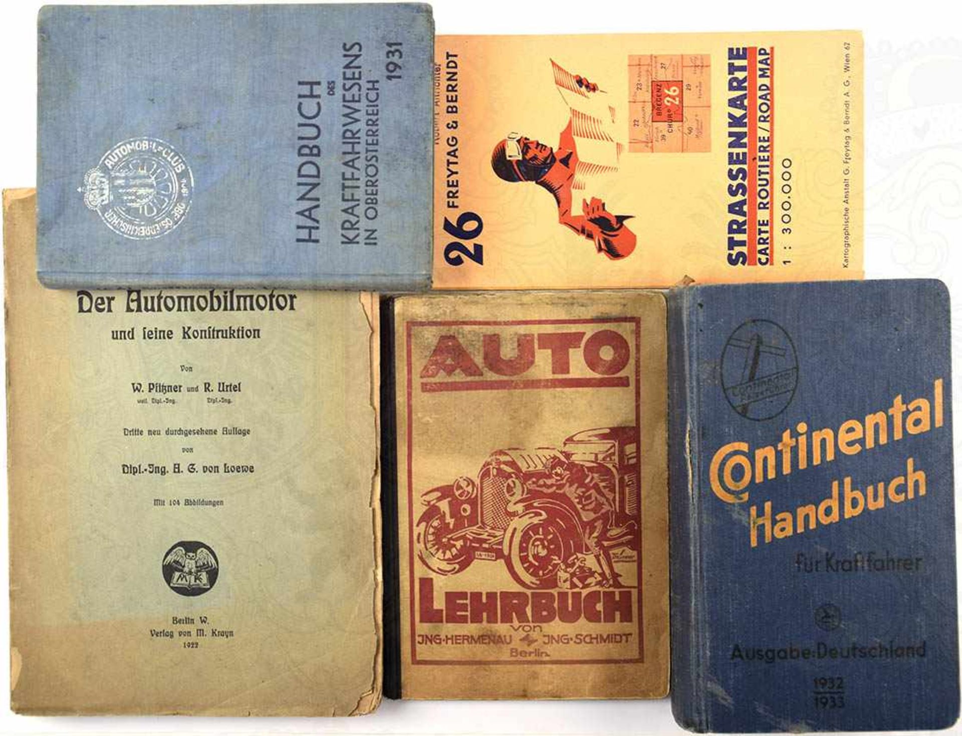 4 HANDBÜCHER, „Kraftfahrwesen in Oberösterreich“; „Continental Handbuch für Kraftfahrer“; „Auto-