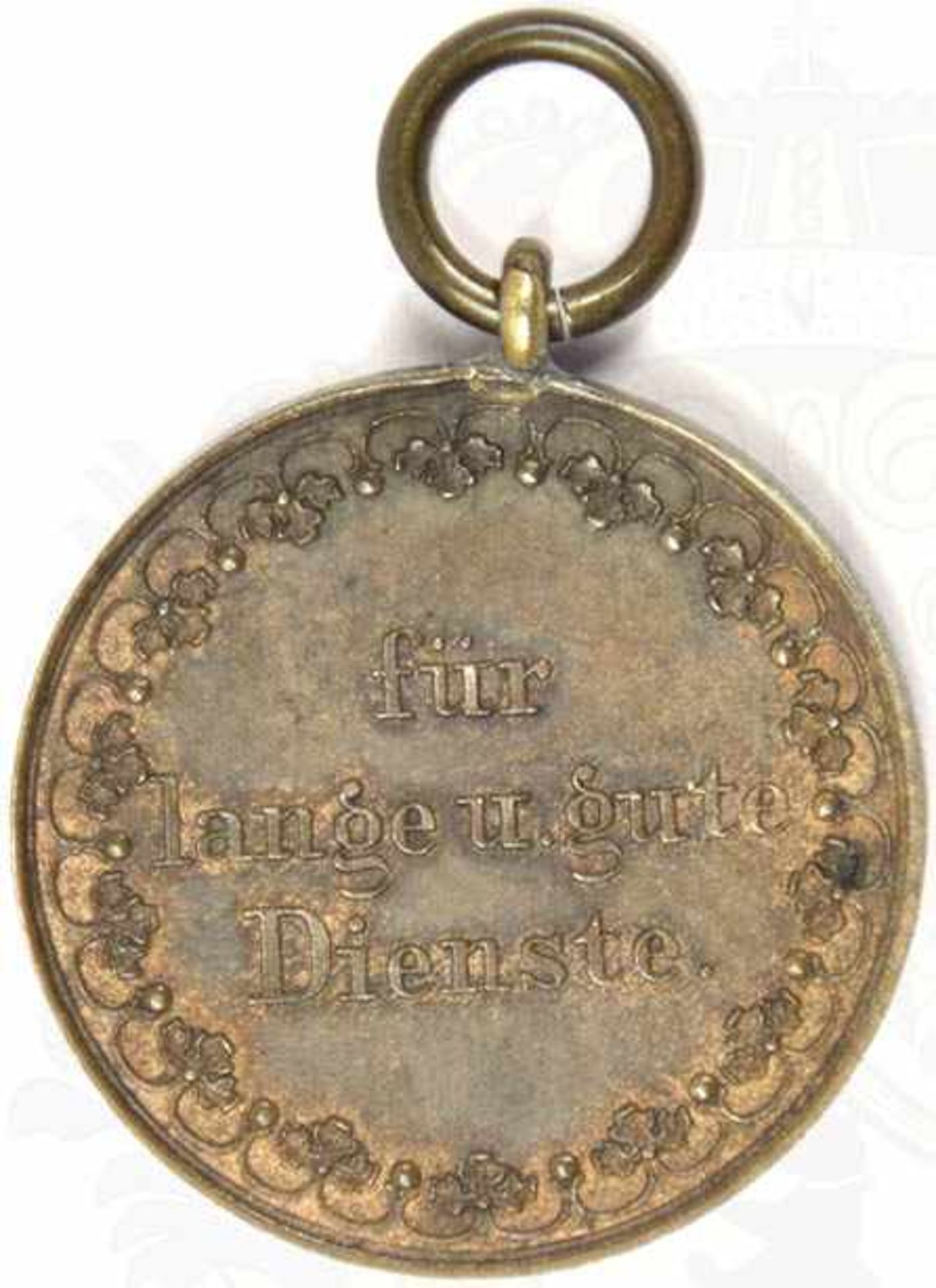 DIENSTAUSZEICHNUNG FÜR 10 JAHRE, Medaille für lange und gute Dienste, Bronze, 1. Prägung 1832- - Image 2 of 2