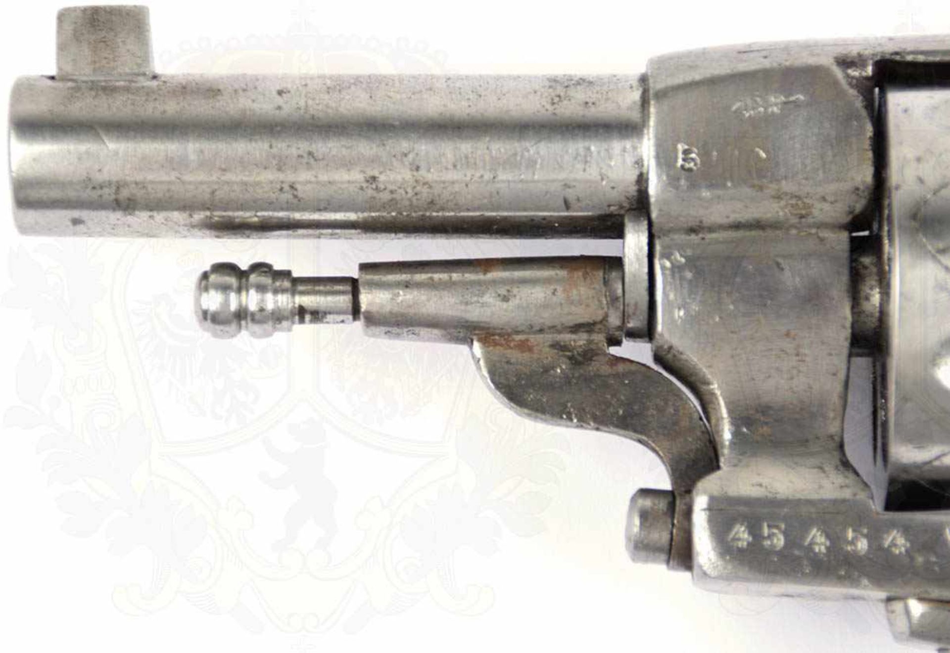 BELGISCHER REVOLVER VERO MONTENEGRO, System Gasser, Nr. 45454, um 1870, Kal. 11,2 mm, Lauflänge 90 - Bild 7 aus 19