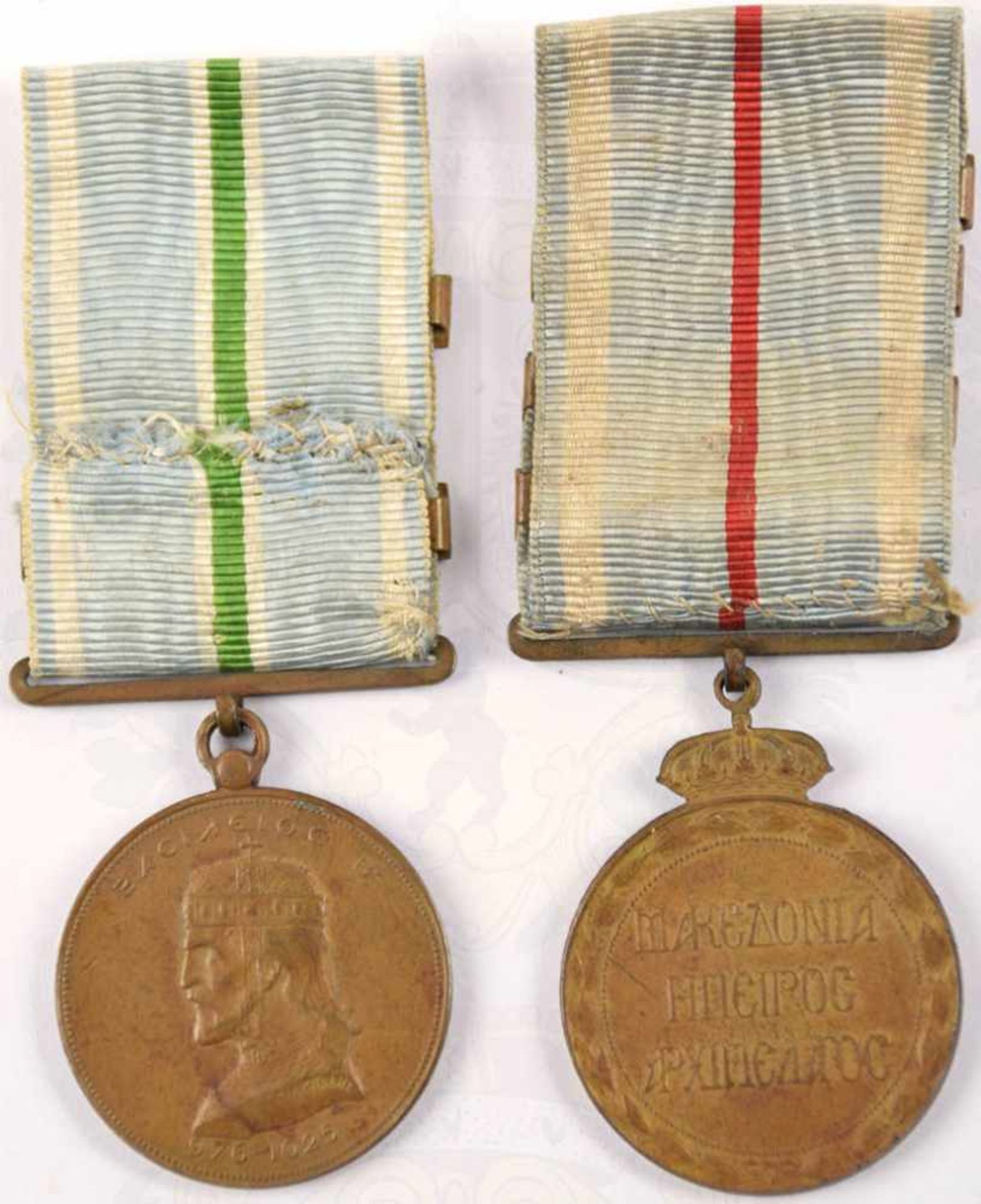 EHRENZEICHENGRUPPE EINES BALKANKRIEGS-VETERANEN, Griechenland: Feldzug-Medaille 1912/13 bzw. 1913, - Image 2 of 2