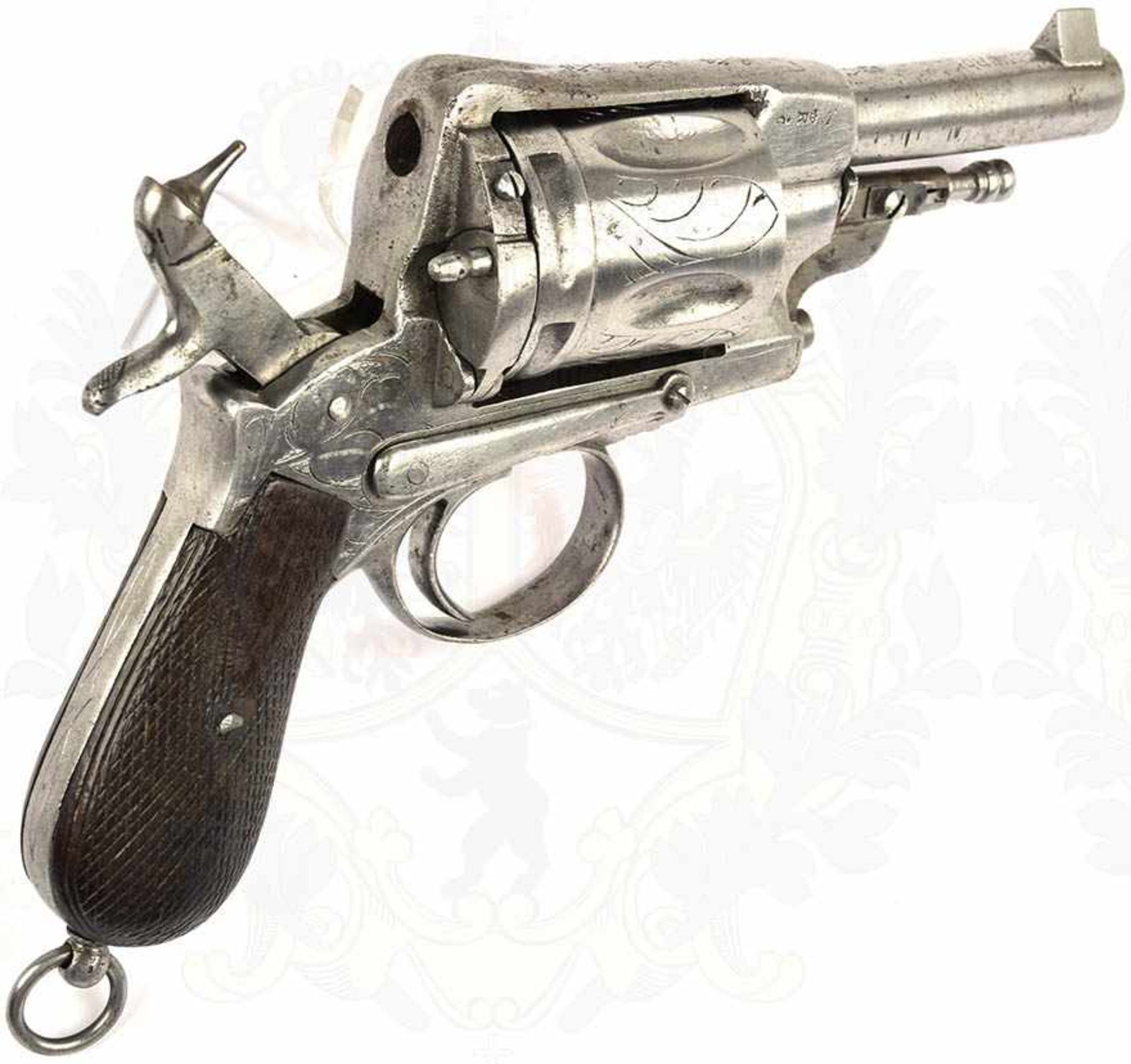 BELGISCHER REVOLVER VERO MONTENEGRO, System Gasser, Nr. 45454, um 1870, Kal. 11,2 mm, Lauflänge 90 - Bild 13 aus 19