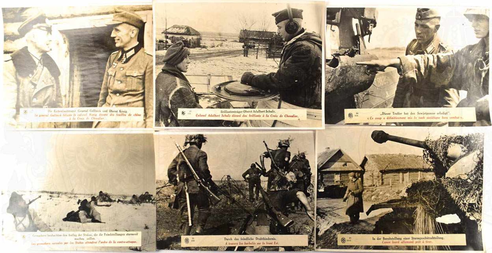 34 PRESSEFOTOS, 26 zeitgen. Abzüge u. 8 Drucke, u. a. Panzergefechte an der Ostfront, Truppen in - Image 2 of 2