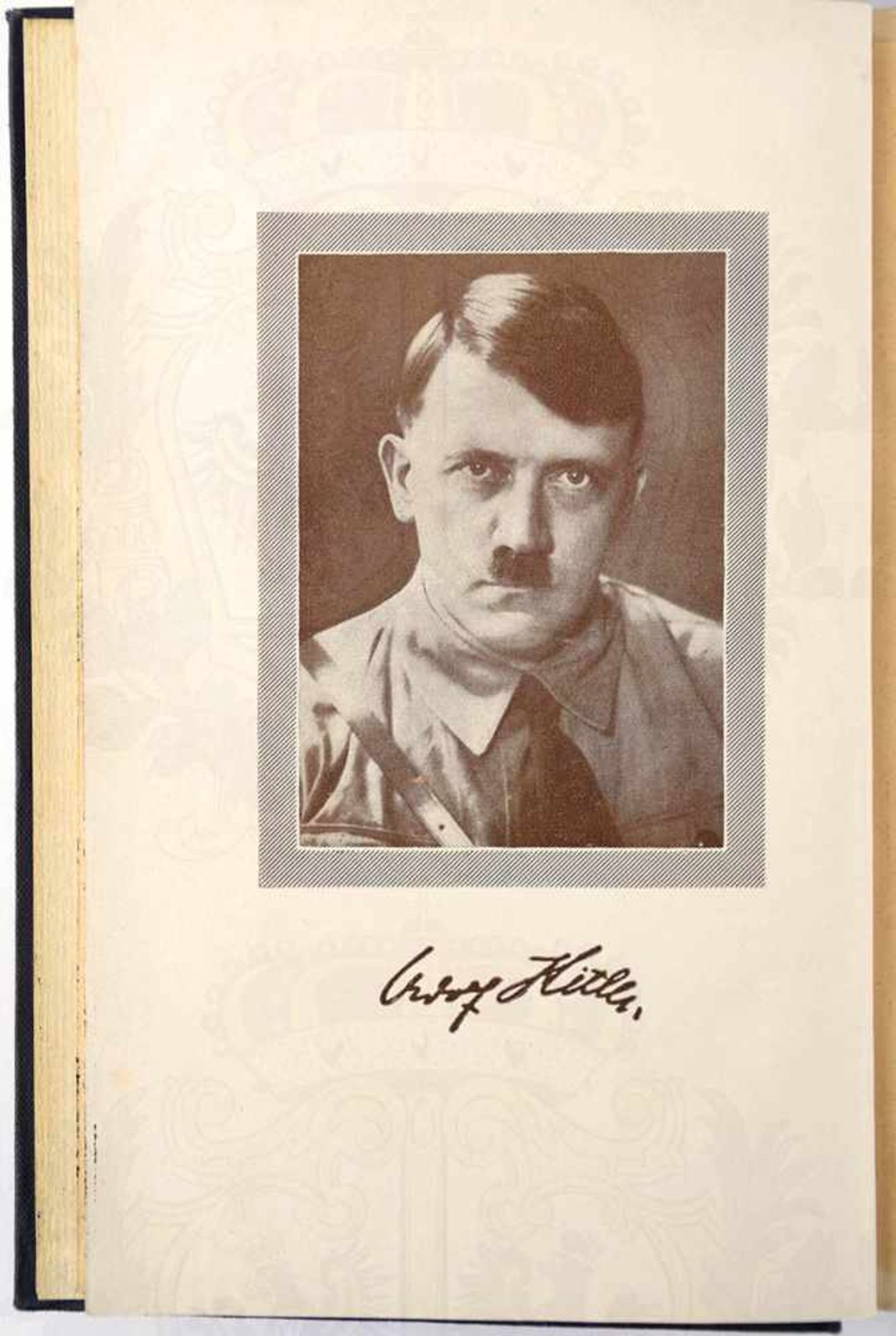 MEIN KAMPF, A. Hitler, Volksausgabe, Eher Verlag, München 1933, 781 S., 1 Porträtbild, goldgepr. - Bild 2 aus 3
