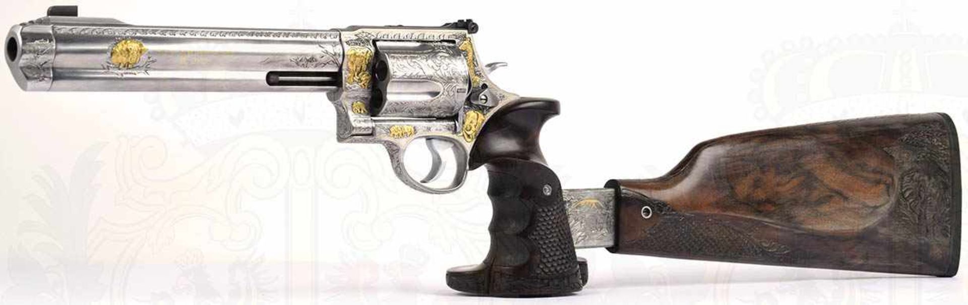 REVOLVER SMITH & WESSON 500 MAGNUM, Luxusausführung, Unikat, geflutete Trommel mit 5 Schuß, - Image 16 of 32