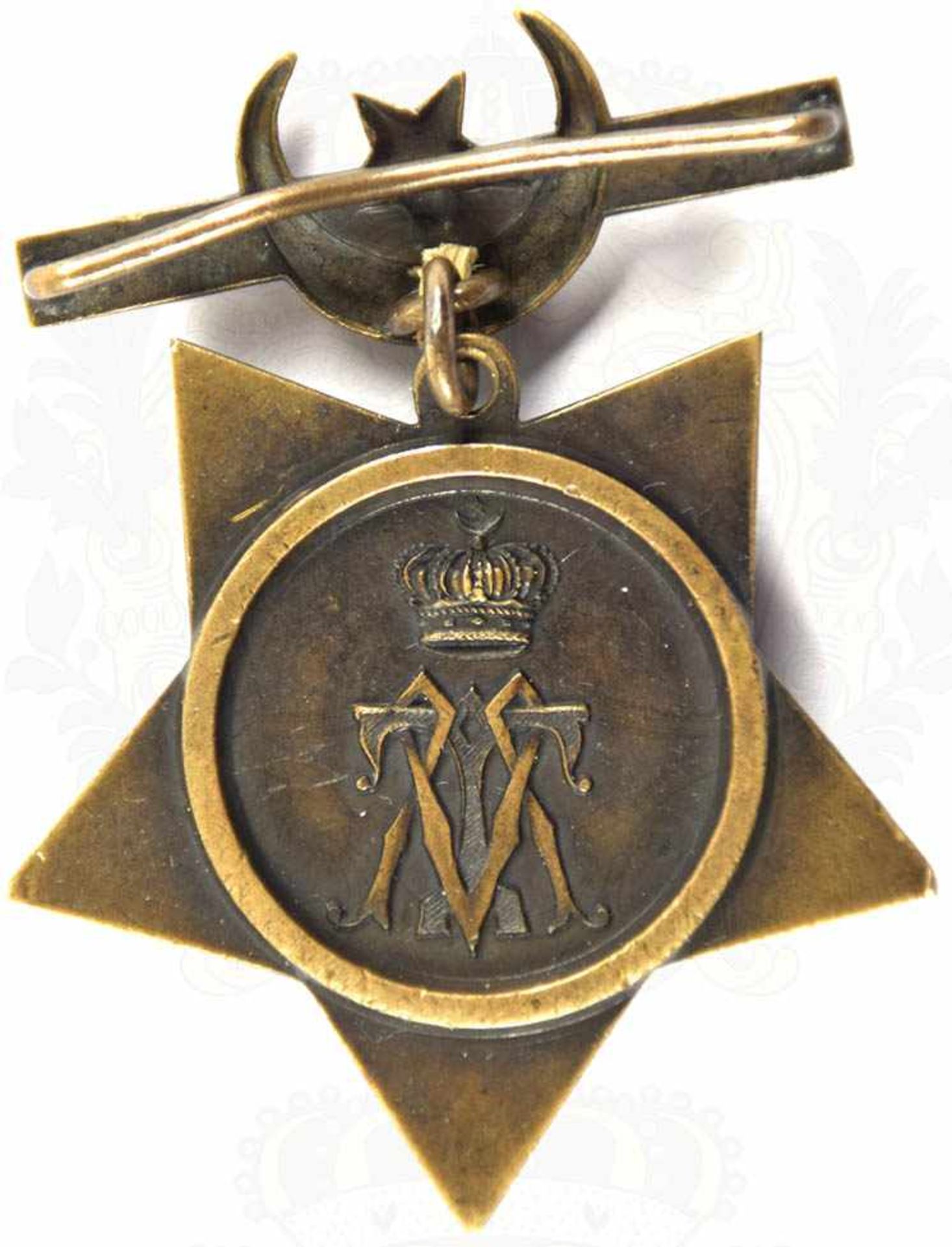 KHEDIVE STAR MEDAL f. den brit. Feldzug in Ägypten 1884 gegen den Mahdi-Aufstand, Bronze, patiniert, - Image 2 of 2