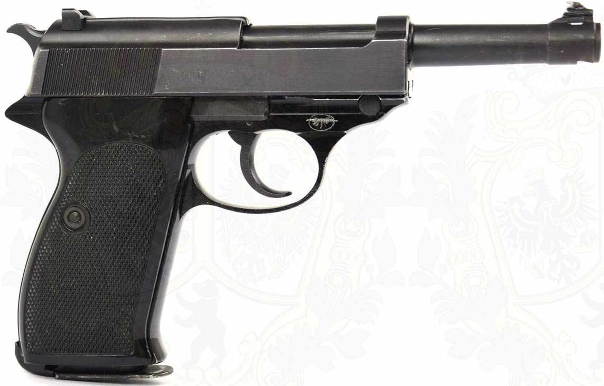 PISTOLE WALTHER P. 38, Herst. „Carl Walther Waffenfabrik Ulm/Do.“, Kal. 9 mm, Ulmer Beschußzeichen - Image 7 of 11