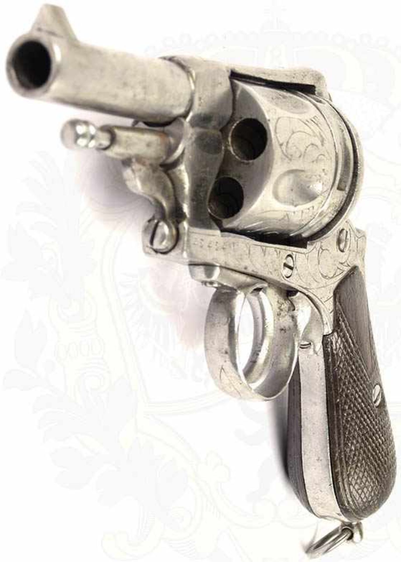 BELGISCHER REVOLVER VERO MONTENEGRO, System Gasser, Nr. 45454, um 1870, Kal. 11,2 mm, Lauflänge 90