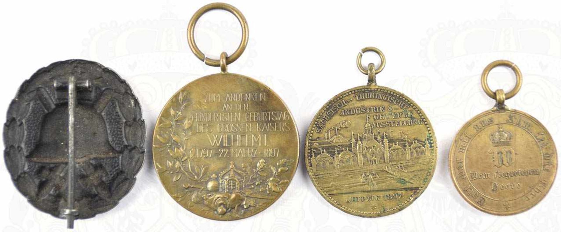 KONVOLUT AUSZEICHNUNGEN, KDM 1870/71; Centenarmedaille, bde. Bronze, Bänder fehlen; - Bild 2 aus 2