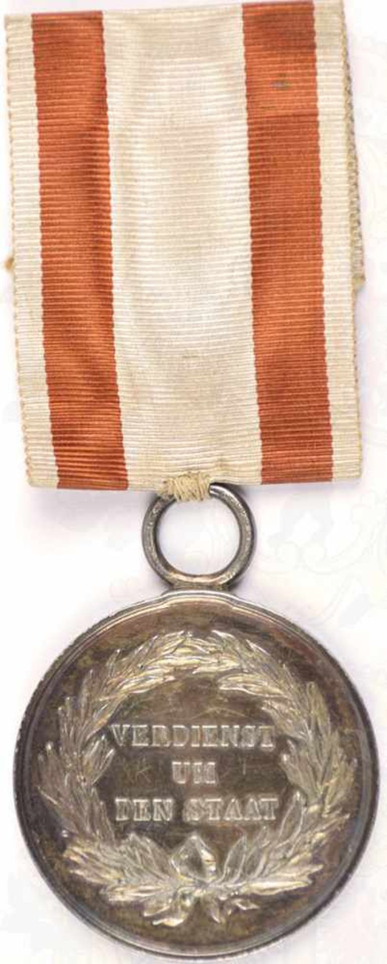 ALLGEMEINES EHRENZEICHEN, Medaille „Verdienst u. d. Staat“, Silber, (immer ohne Punze), Variante, (