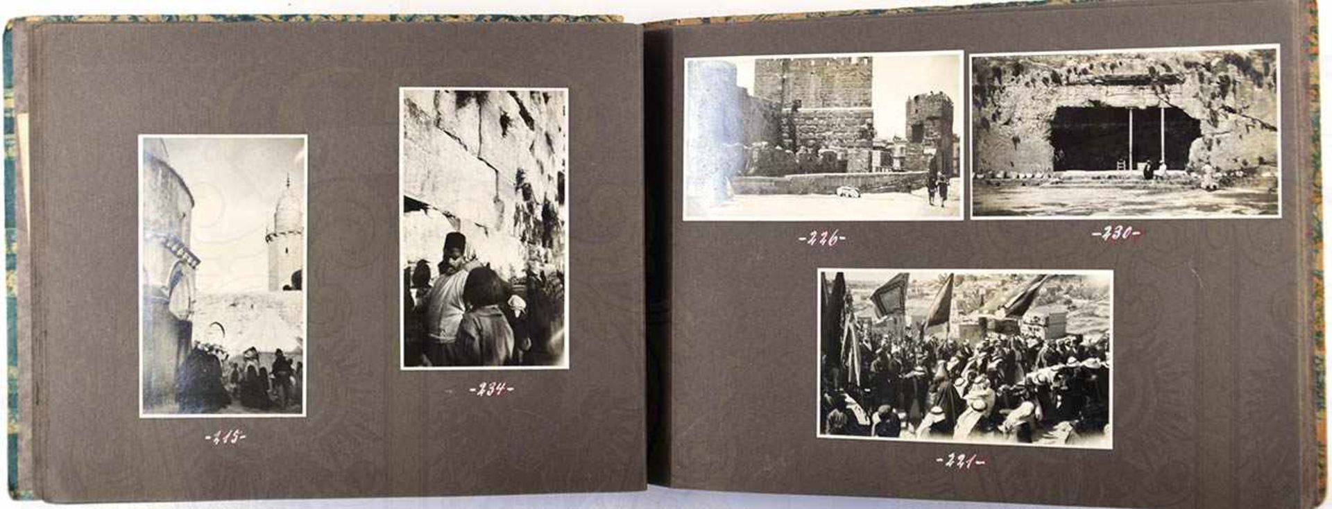FOTOALBUM EINER PALÄSTINA- UND ÄGYPTENREISE 1927, (Deutsche Religionslehrer-Fahrt), 152 Fotos, - Image 2 of 2