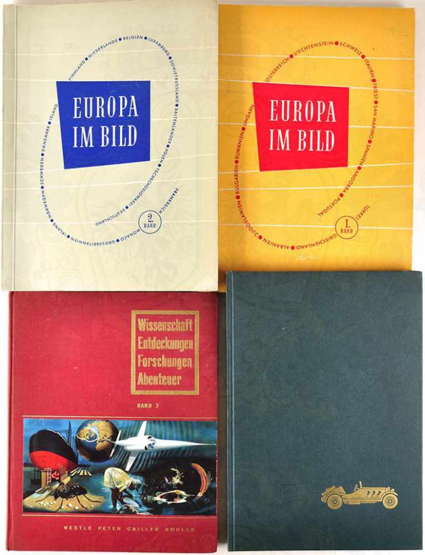 EUROPA IM BILD, 1. u. 2. Bd., 1951, jew. 200 tls. farb. Bilder nach Fotografien, kpl., kart.;