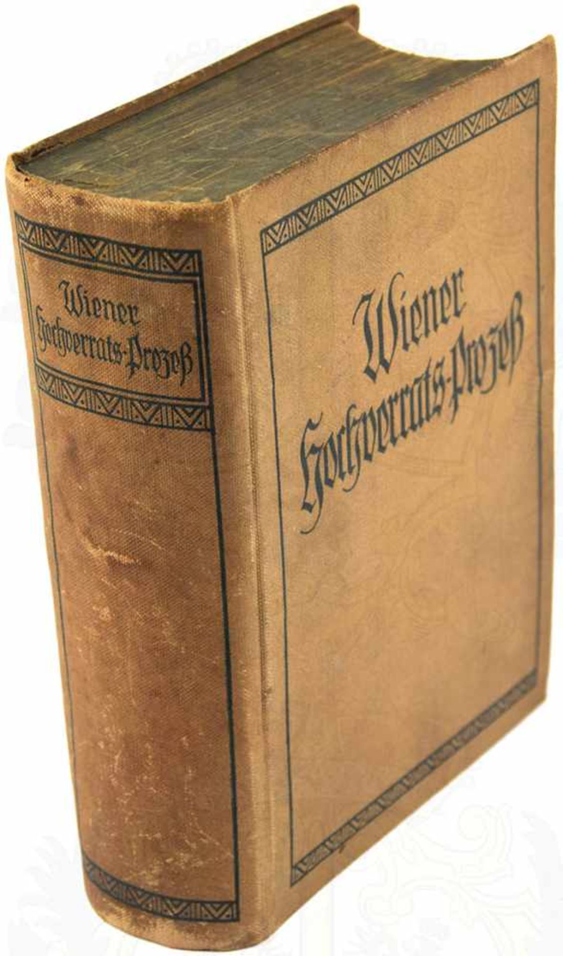 DER WIENER HOCHVERRATSPROZEß, Hrsg. H. Scheu, Wien 1911, 868 S., 1 Portraitbild, gepr. GLn.
