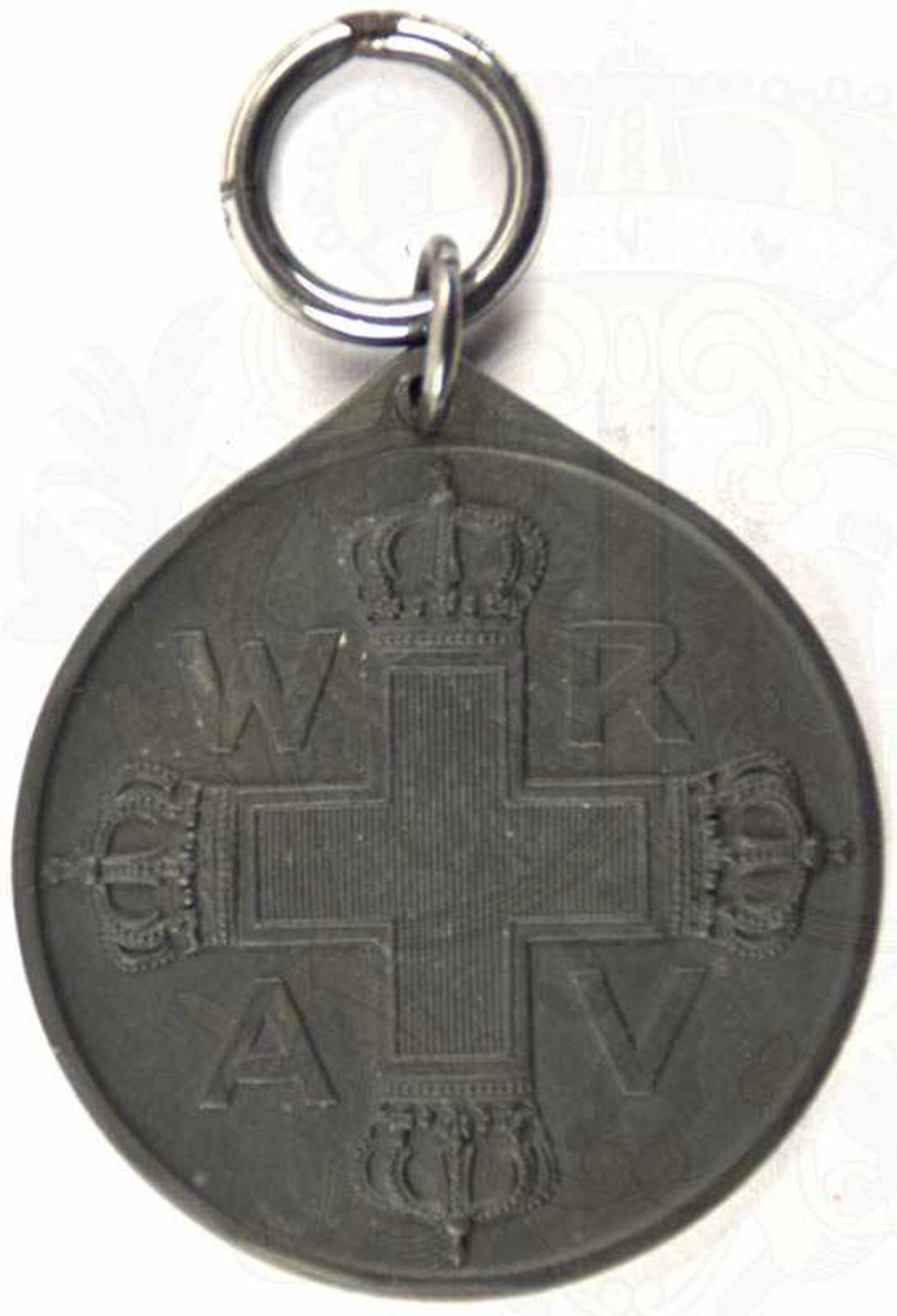 ROT-KREUZ MEDAILLE 3. KLASSE, Feinzink, am Bandabschnitt, im roten Etui - Image 2 of 3