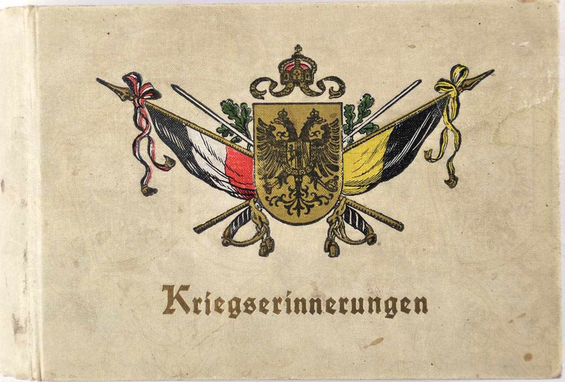 POSTKARTENALBUM, mit 82 AK, Foto-, Lichtdruck- u. Kunstdruck, meist k.u.k. Infanterie, Dragoner, - Image 2 of 2