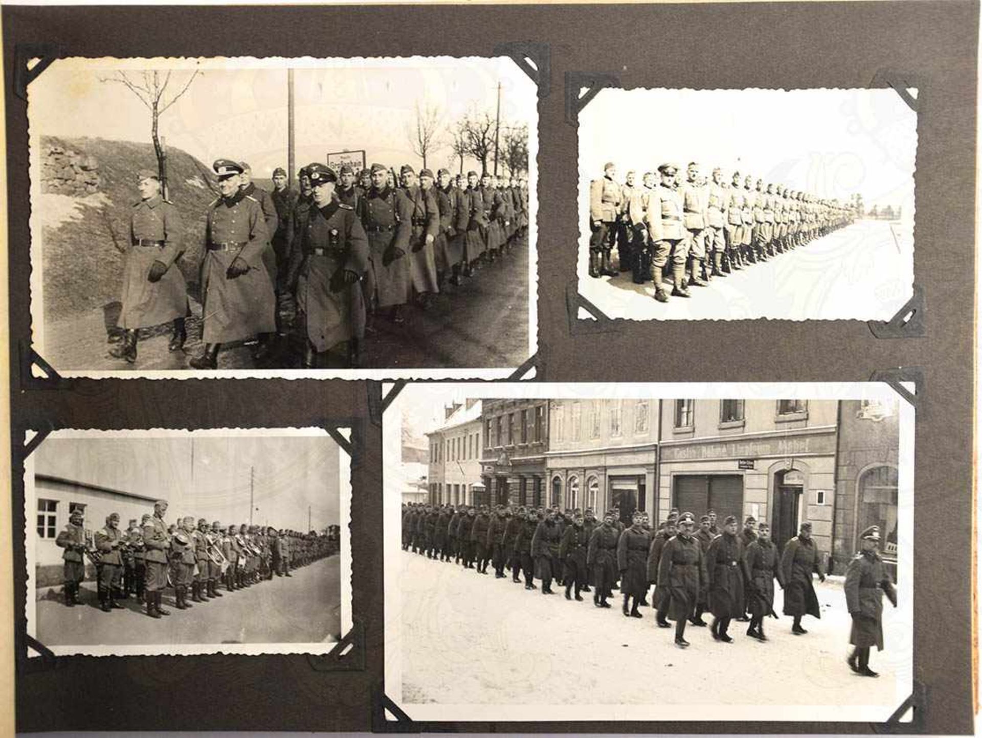 FOTOALBUM, 47 Aufnahmen (2 lose), 1939/1940, Ausbildung in Großenhain, Offiziere u. Mannschaften,