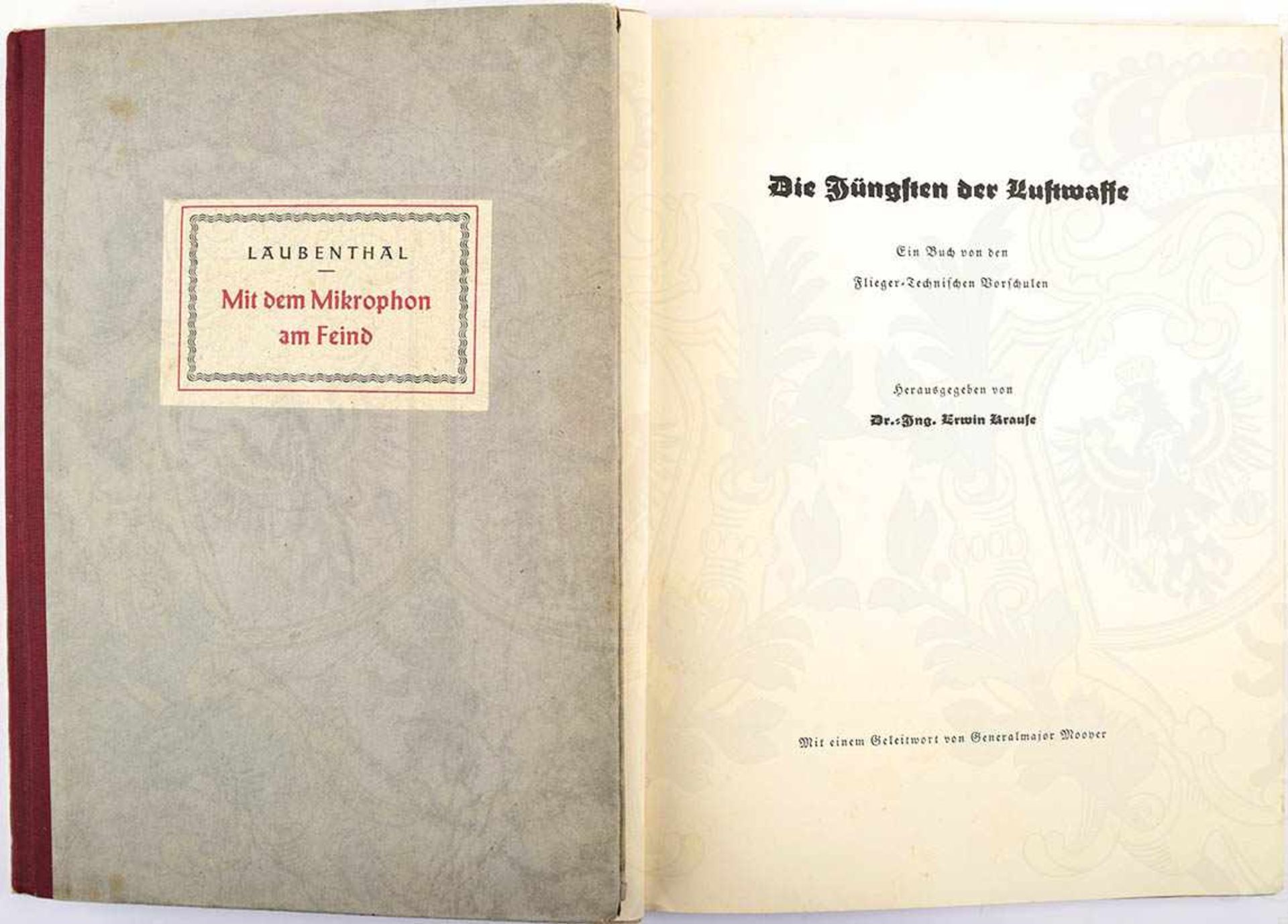 2 TITEL LUFTWAFFE, Mit dem Mikrophon am Feind; Die Jüngsten der Luftwaffe, 1939/ 1942, ges. 276