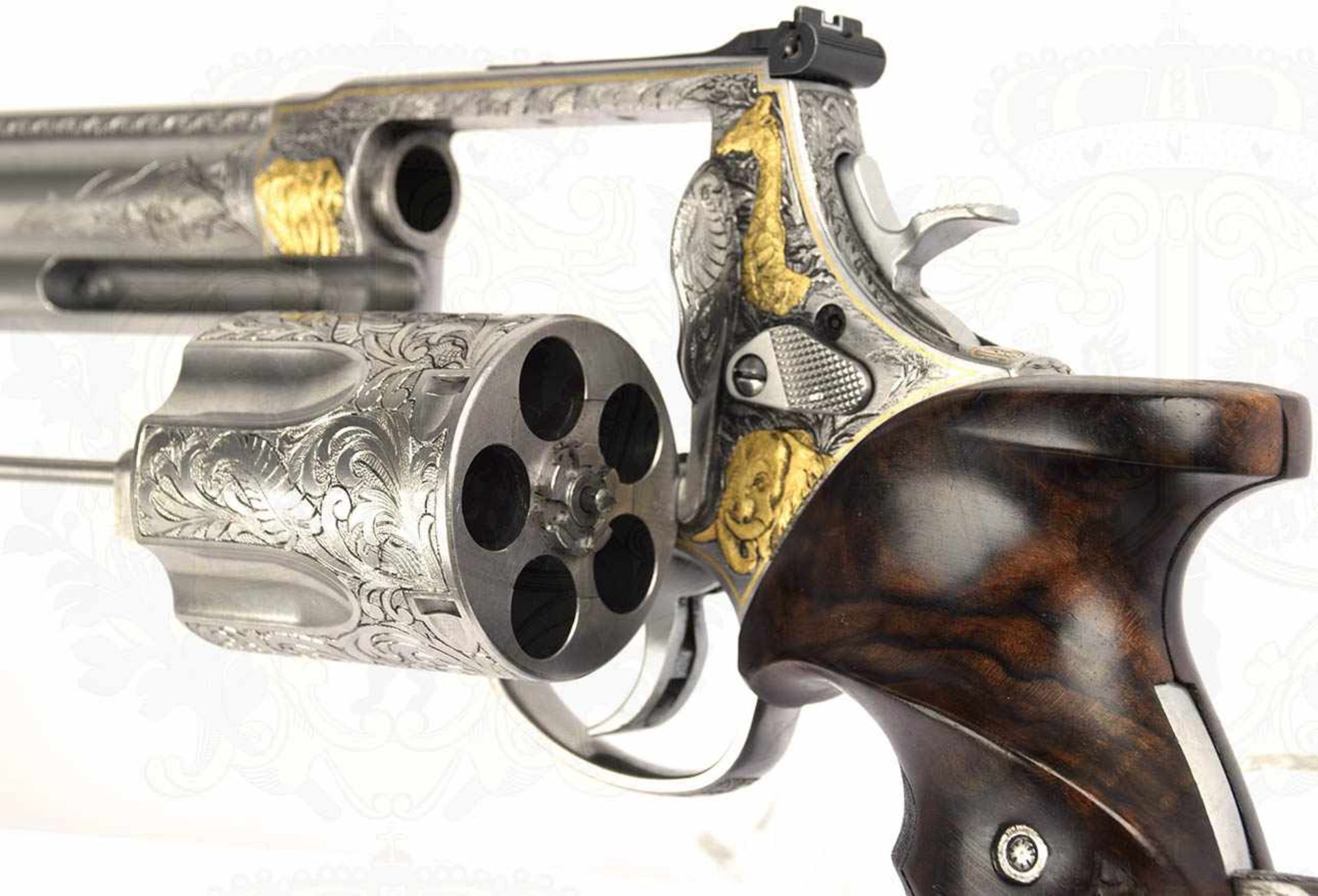 REVOLVER SMITH & WESSON 500 MAGNUM, Luxusausführung, Unikat, geflutete Trommel mit 5 Schuß, - Image 7 of 32