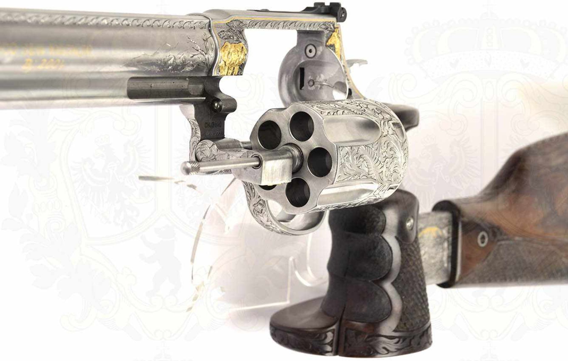 REVOLVER SMITH & WESSON 500 MAGNUM, Luxusausführung, Unikat, geflutete Trommel mit 5 Schuß, - Image 8 of 32