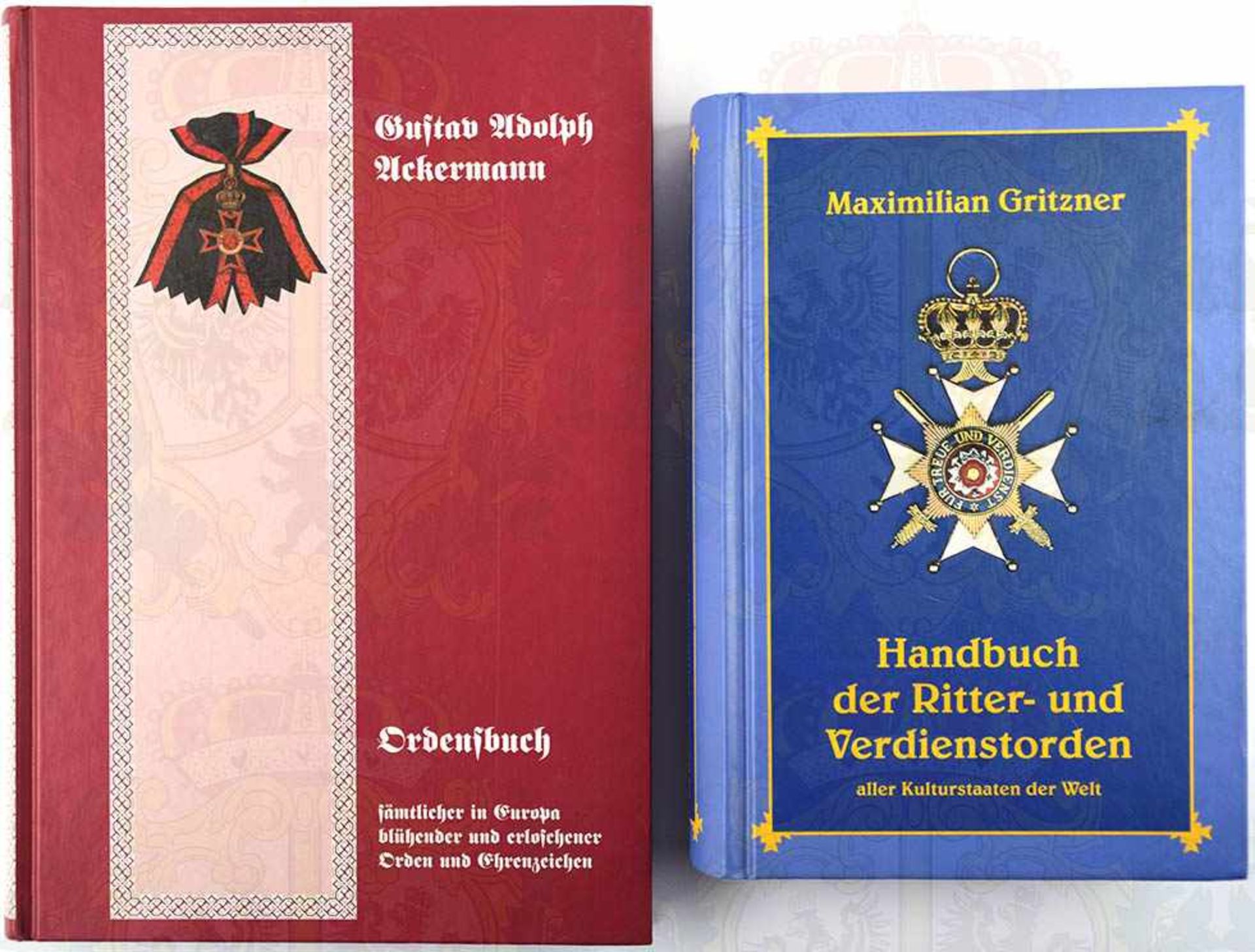 2 TITEL, Handbuch der Ritter- u. Verdienstorden; Ordensbuch sämtl. europ. Rittorden; Nachdrucke d.