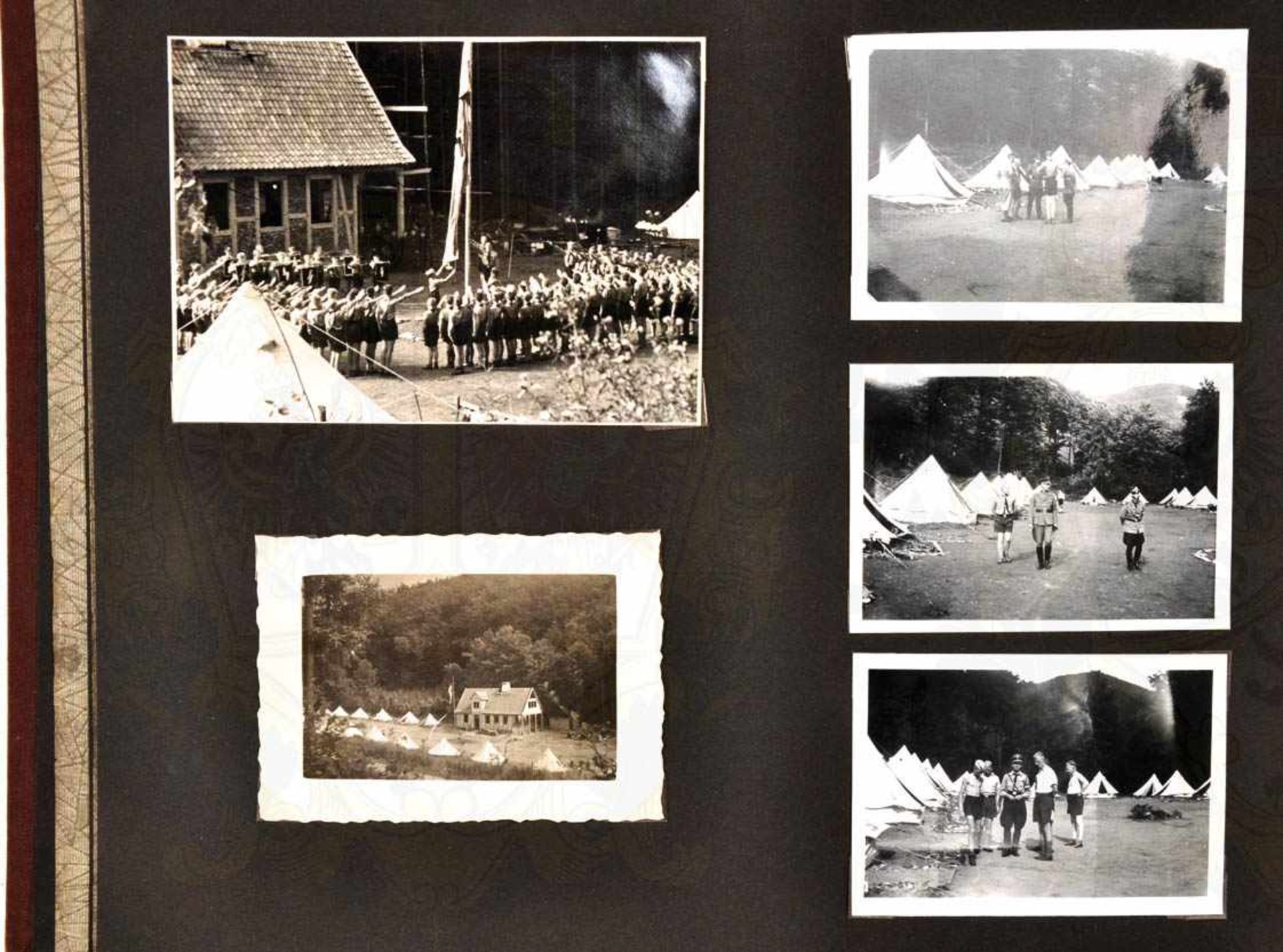 FOTOALBUM, DJ-Zeltlager Rohden/im Schneegrund, 1939, ca. 150 Aufnahmen, Lagerkommandant, HJ- - Bild 2 aus 9