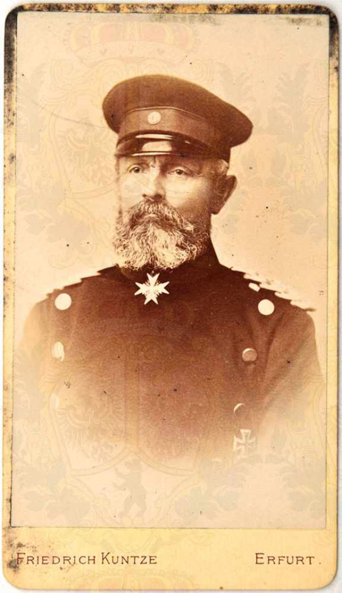 VISITFOTO GENERALLEUTNANT HANS VON SCHACHTMEYER, (1816-1897, später General der Infanterie u.