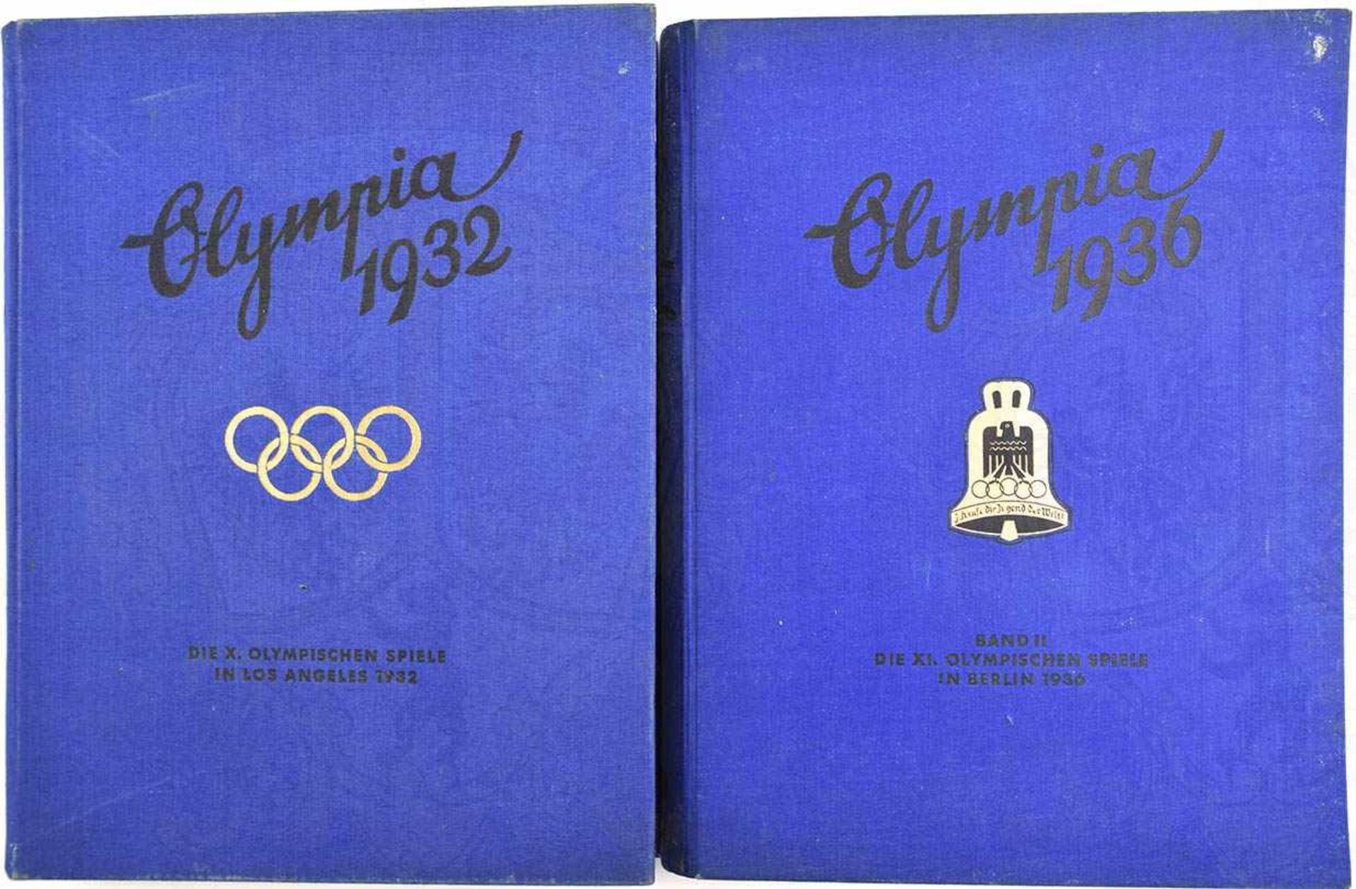 7 ALBEN OLYMPIA 1932/1936, alle kpl., 2x „Olympia 1936“, Bd. 1; 3x „Olympia 1936“, Bd. 2; 2x „