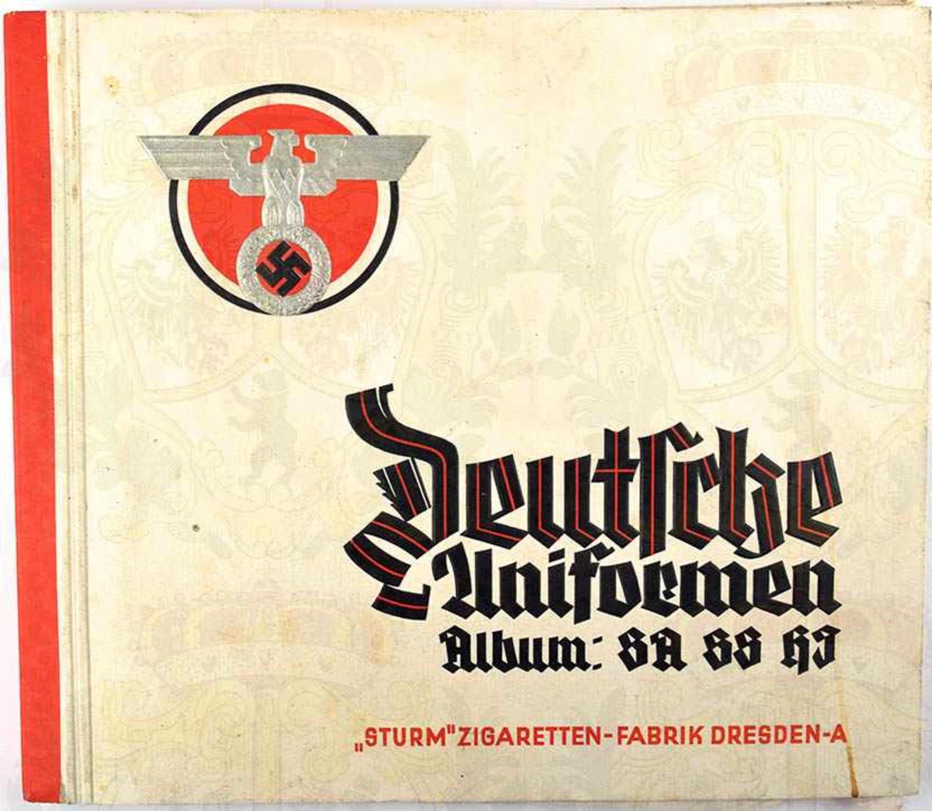 DEUTSCHE UNIFORMEN - ALBUM: SA SS HJ, „Sturm“-Zigaretten Dresden 1933, kpl., 240 farb. Bilder,