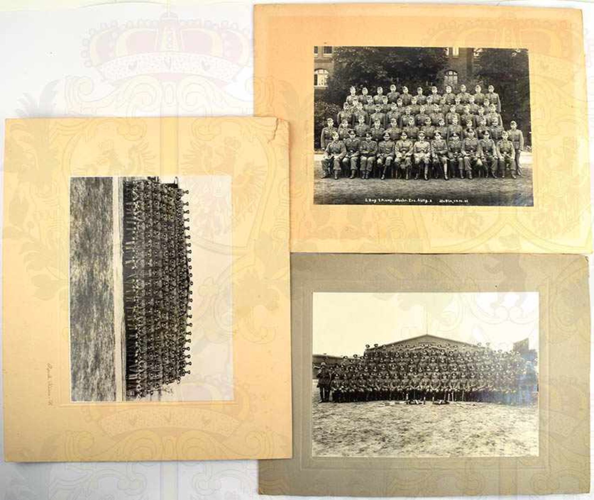 3 GROSSFOTOS, Zug- u. Kompanie-Aufnahmen, Inf.-Rgt. 50, Nachr.-Ers.-Abt. 2/Stettin u. Art.-Rgt. 1,